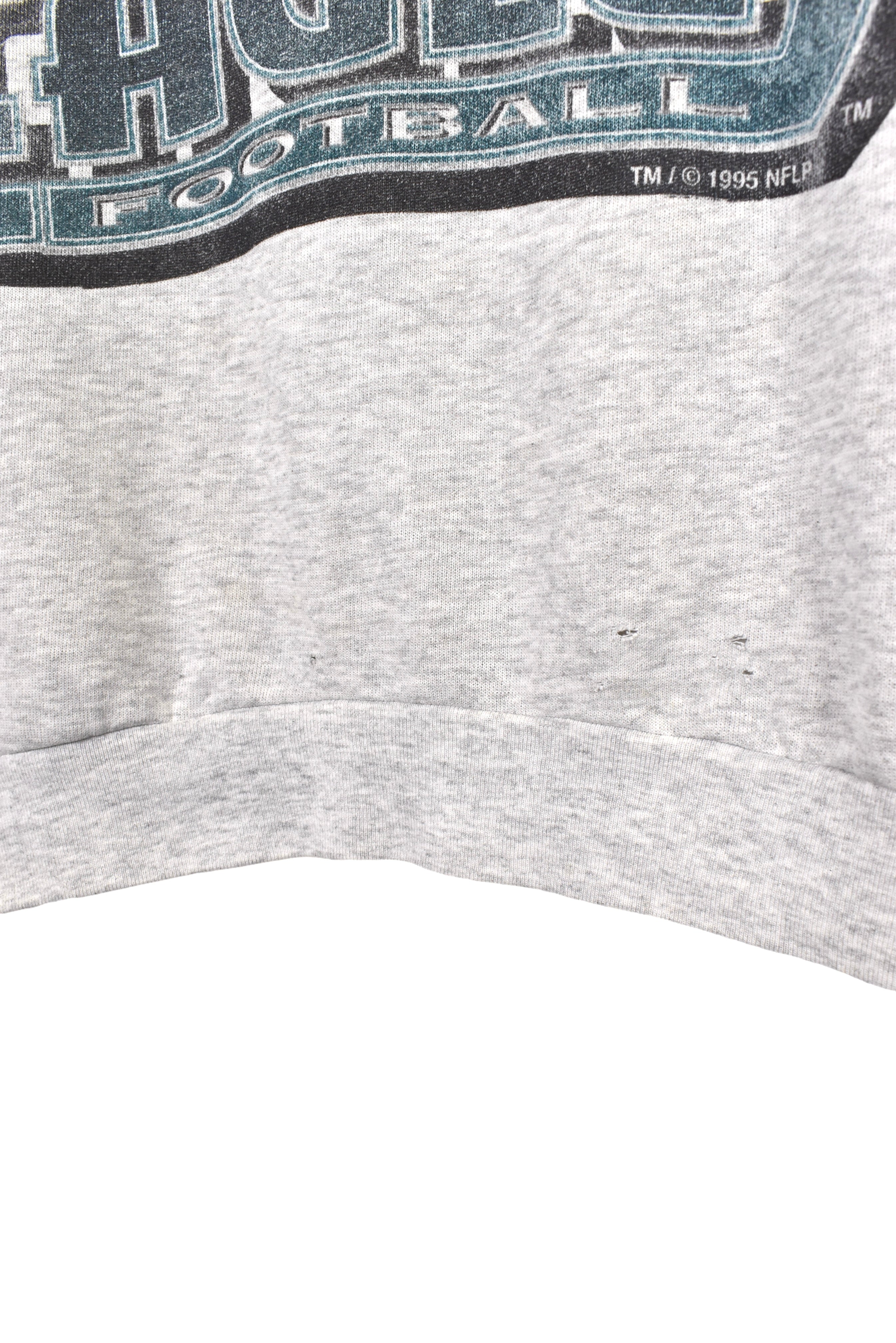 Vintage Philadelphia Eagles sweatshirt Large, NFL 1995 grey graphic crewneck
