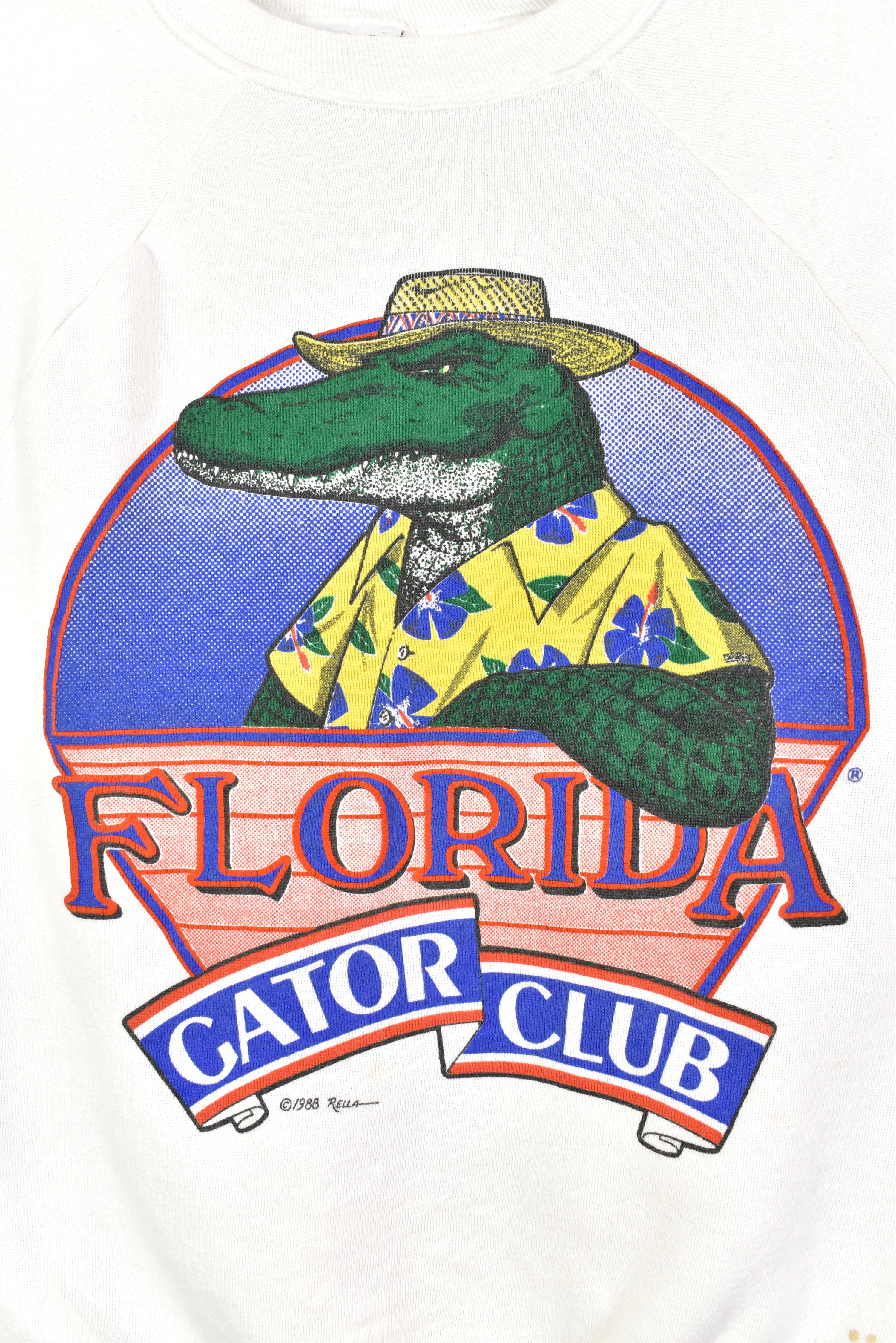 Vintage 1998 florida university white sweatshirt | small COLLEGE