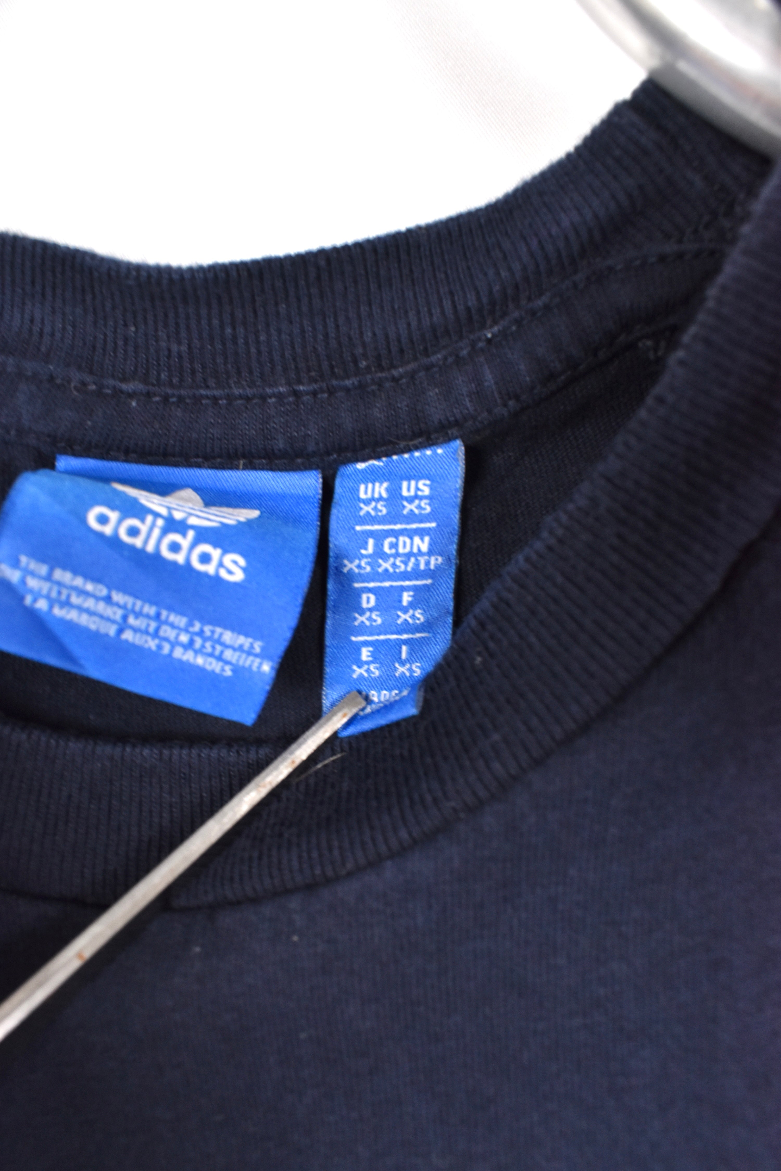 Women's modern Adidas shirt, blue graphic tee - AU XS ADIDAS