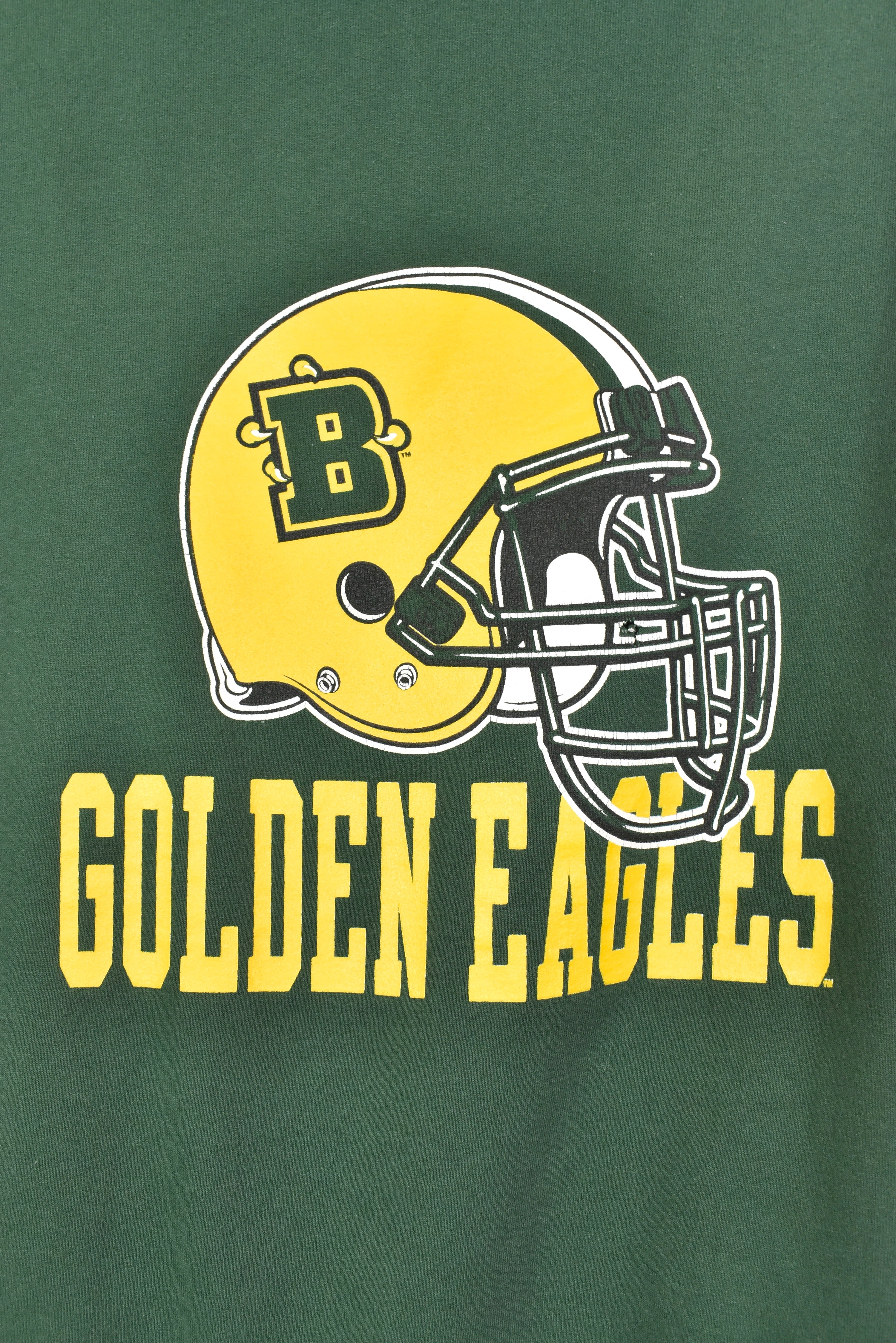Vintage Brockport Football hoodie, pullover New York University sweatshirt - large, green COLLEGE