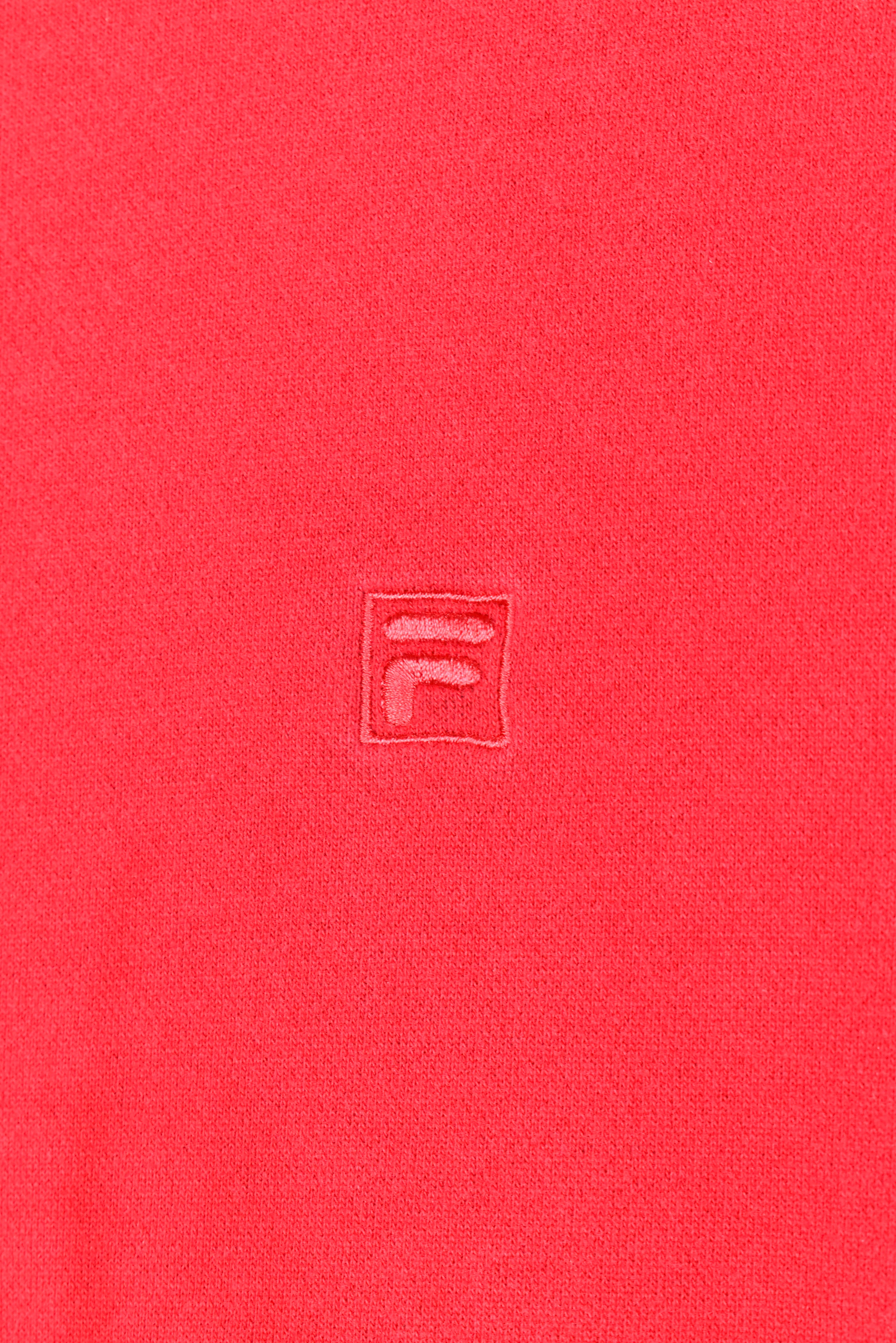 VINTAGE FILA EMBROIDERED RED SWEATSHIRT | LARGE FILA