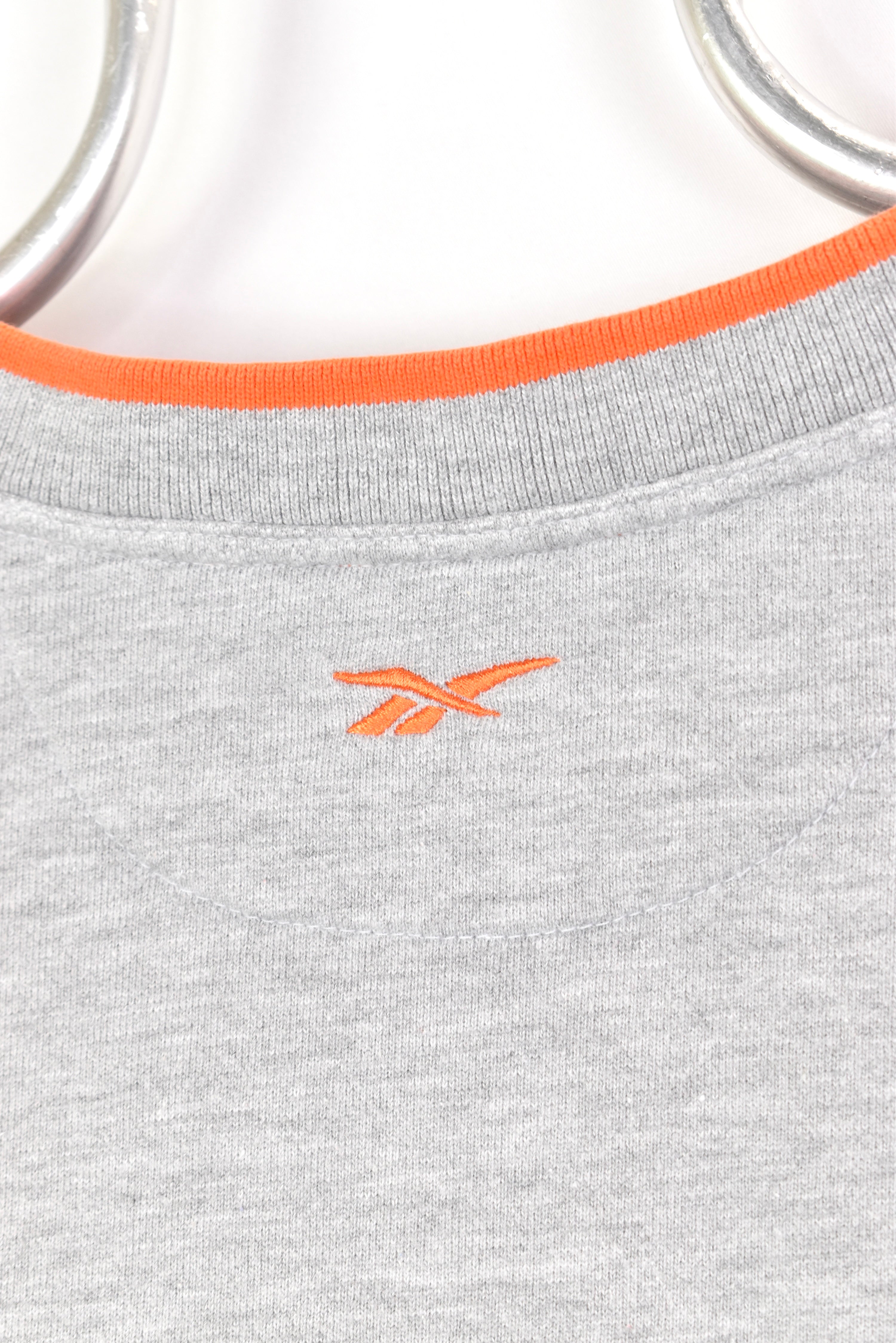 Vintage women's Reebok embroidered grey sweatshirt | Medium REEBOK