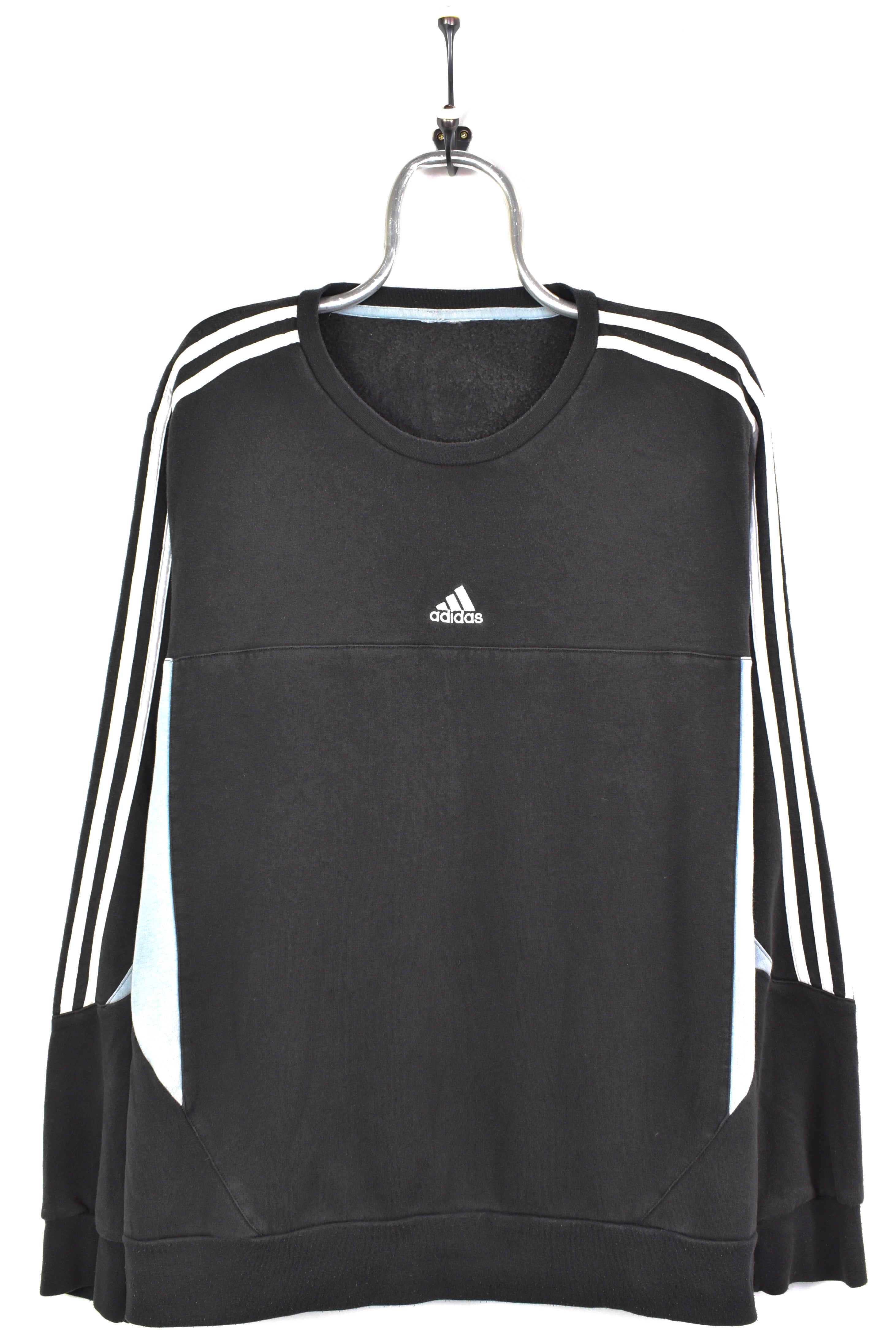 VINTAGE ADIDAS EMBROIDERED BLACK SWEATSHIRT | XL ADIDAS