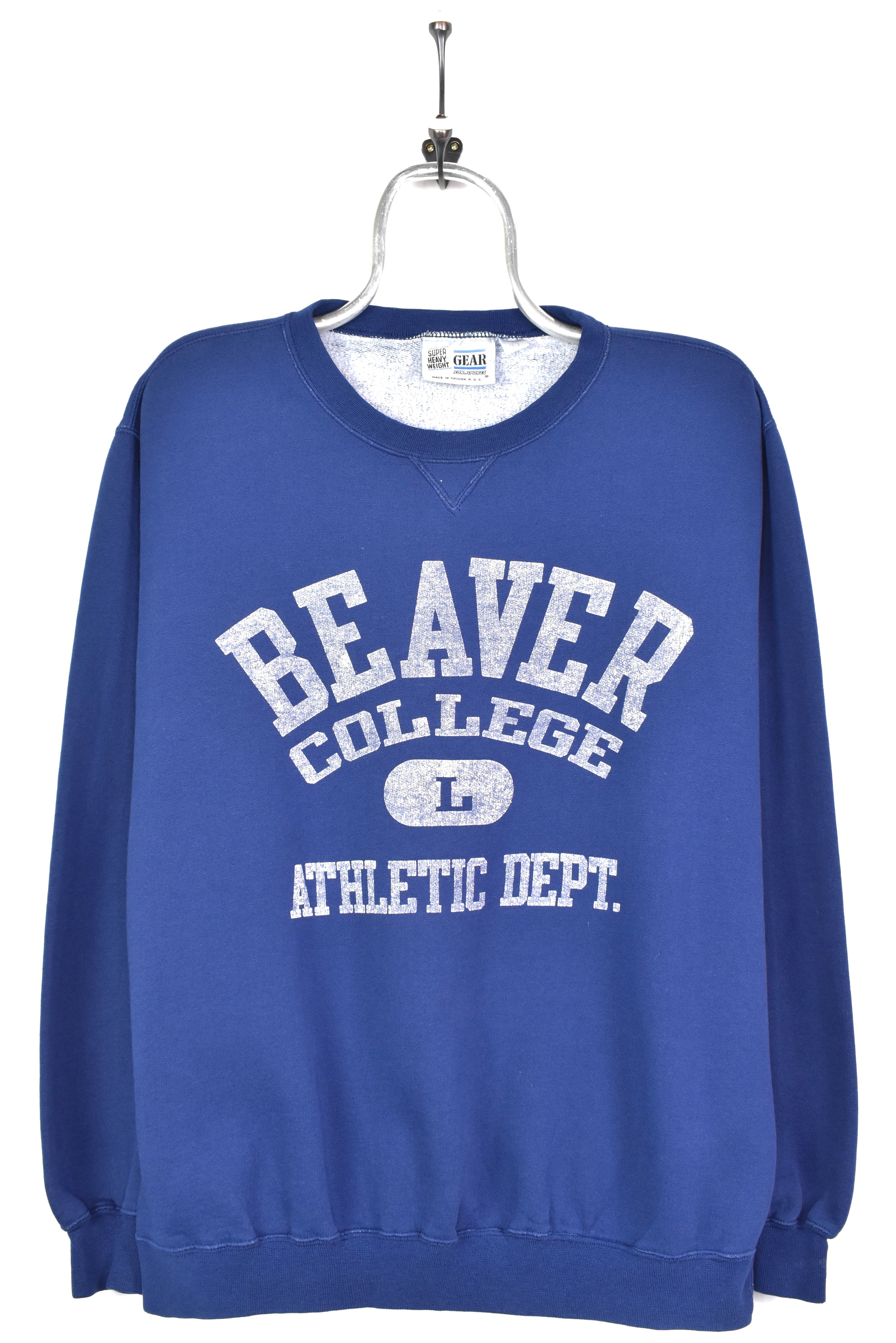 VINTAGE BEAVER COLLEGE NAVY SWEATSHIRT | XL COLLEGE
