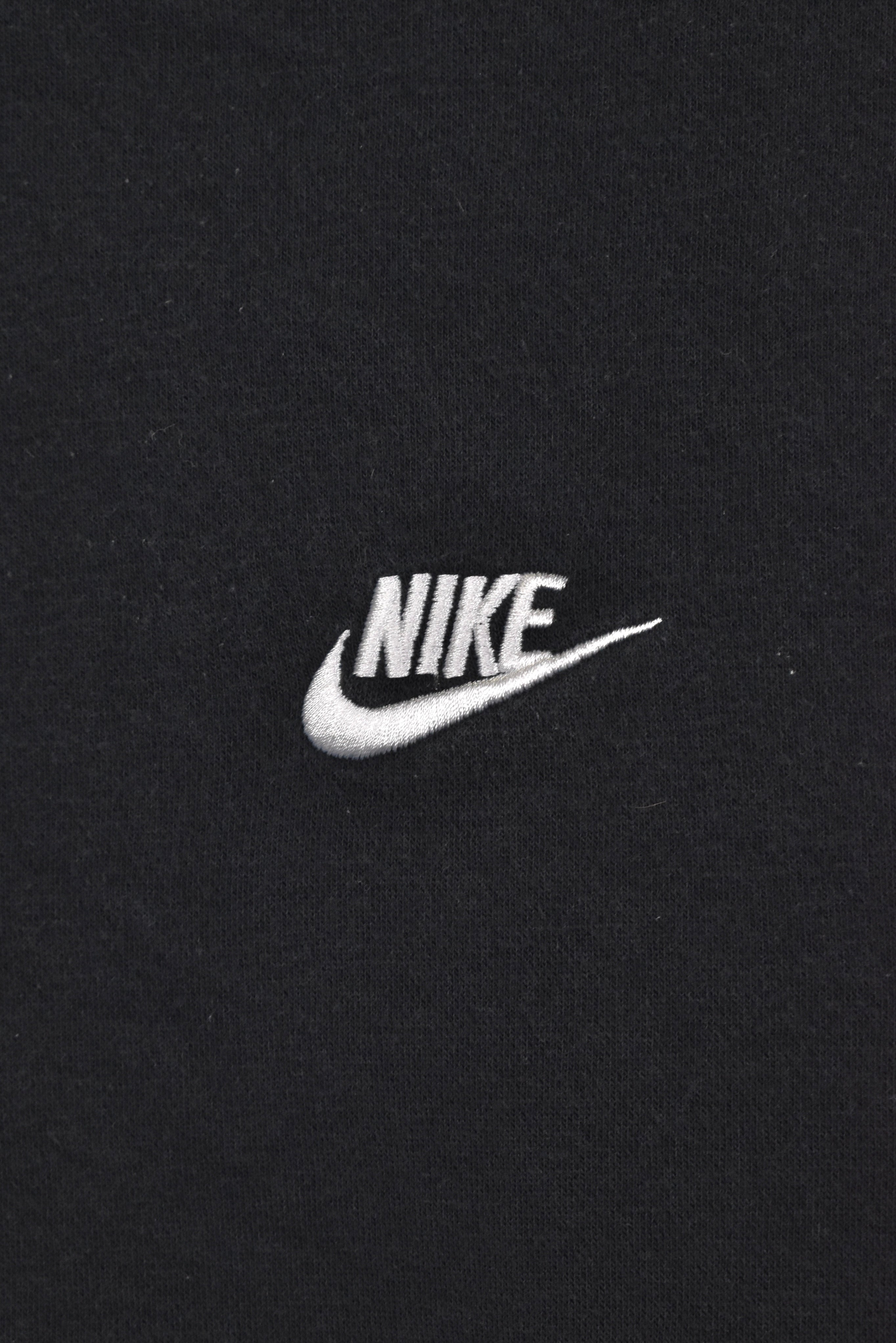 Vintage Nike hoodie, black embroidered sweatshirt - AU XXL