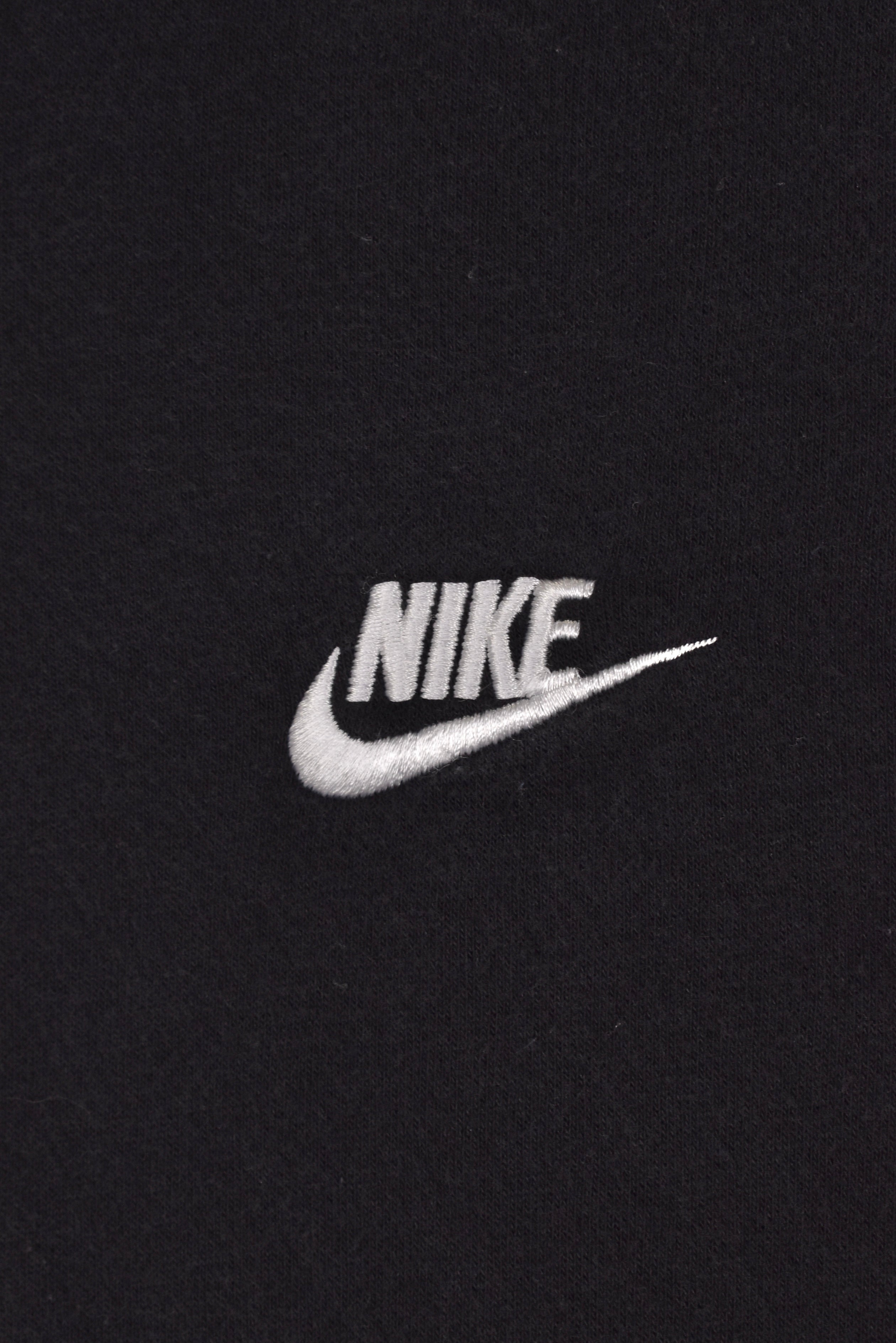 Vintage Nike hoodie, black embroidered sweatshirt - Large