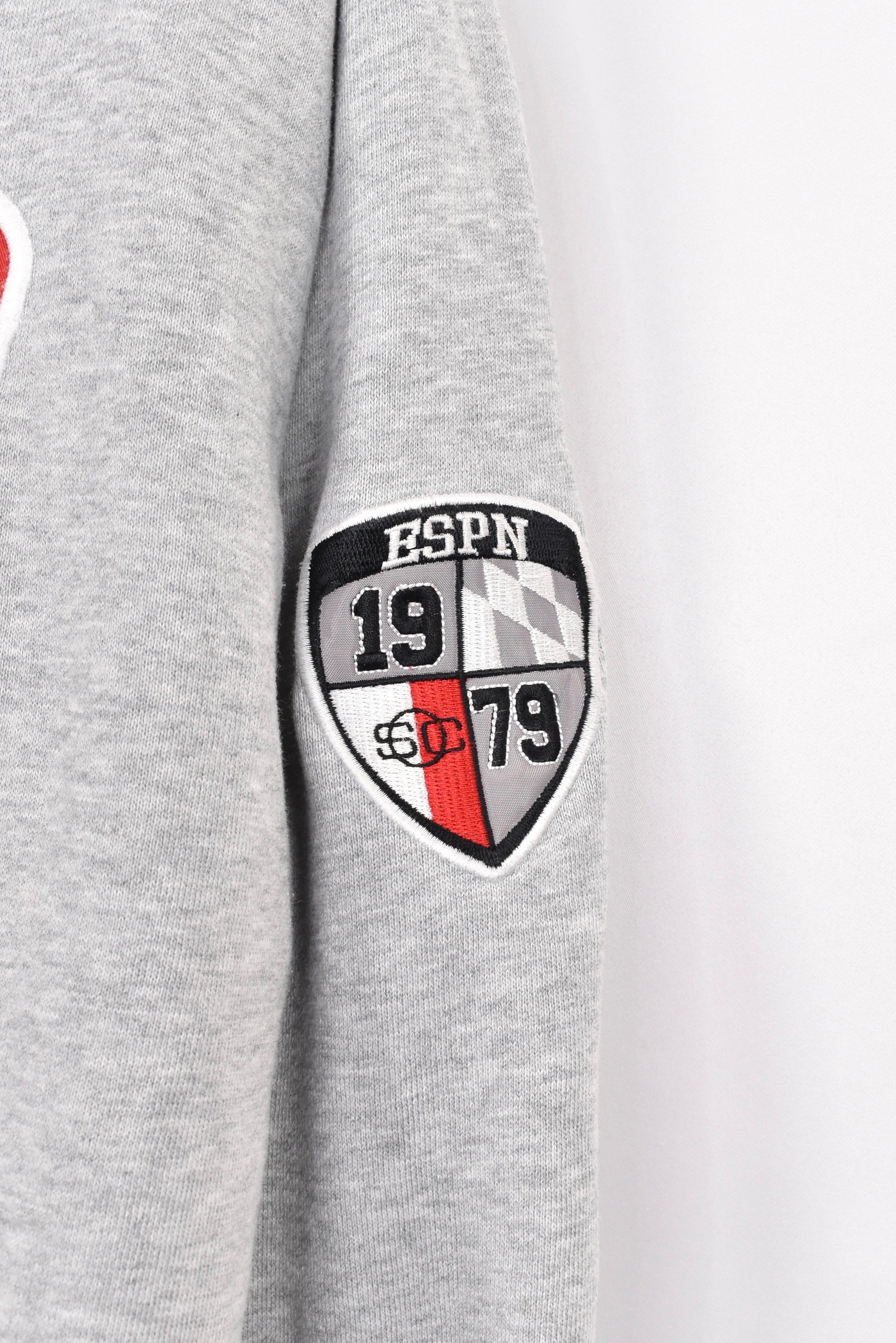 Vintage ESPN hoodie, grey embroidered sweatshirt - AU XL OTHER