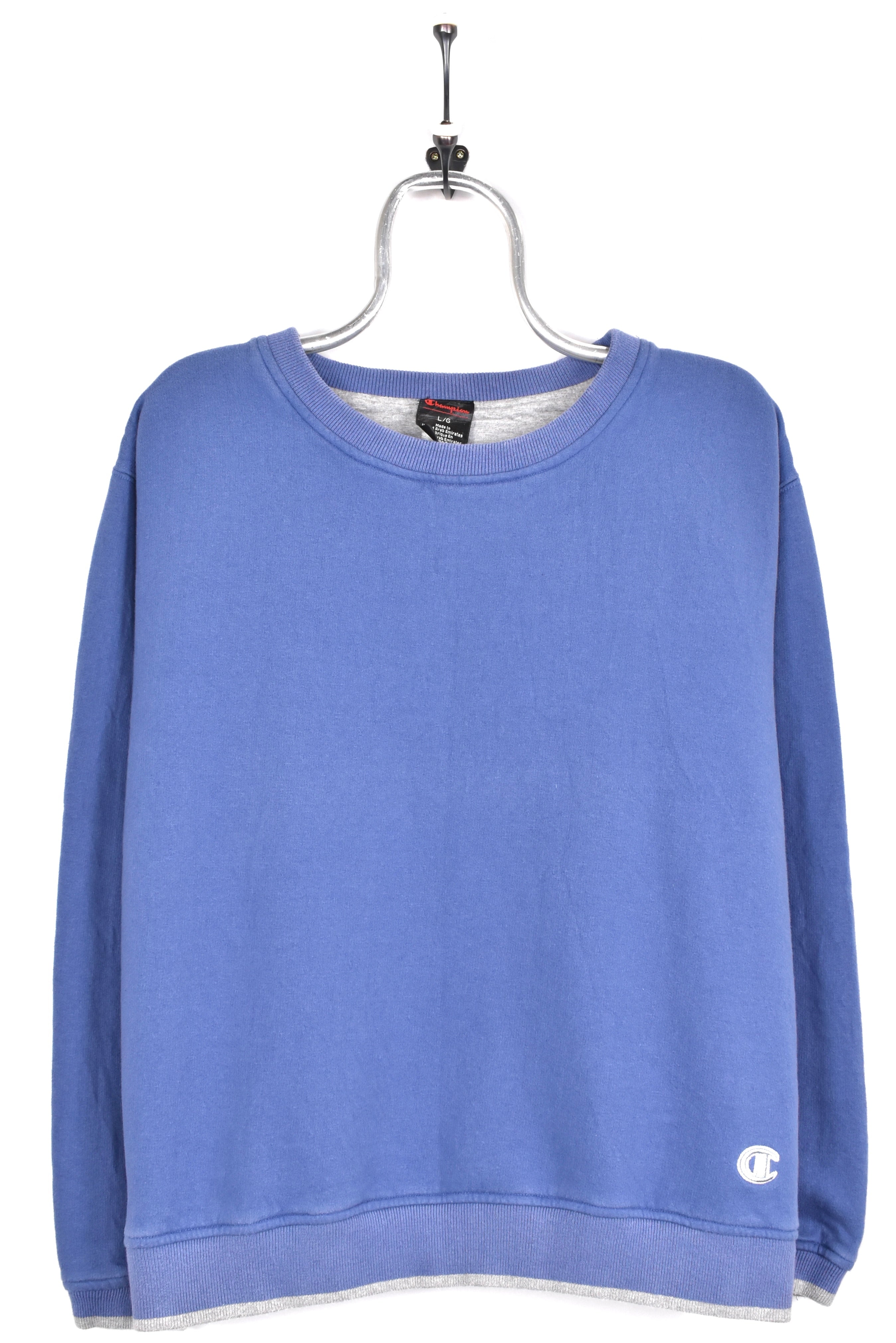 Women's vintage Champion sweatshirt, blue embroidered crewneck - AU Large CHAMPION