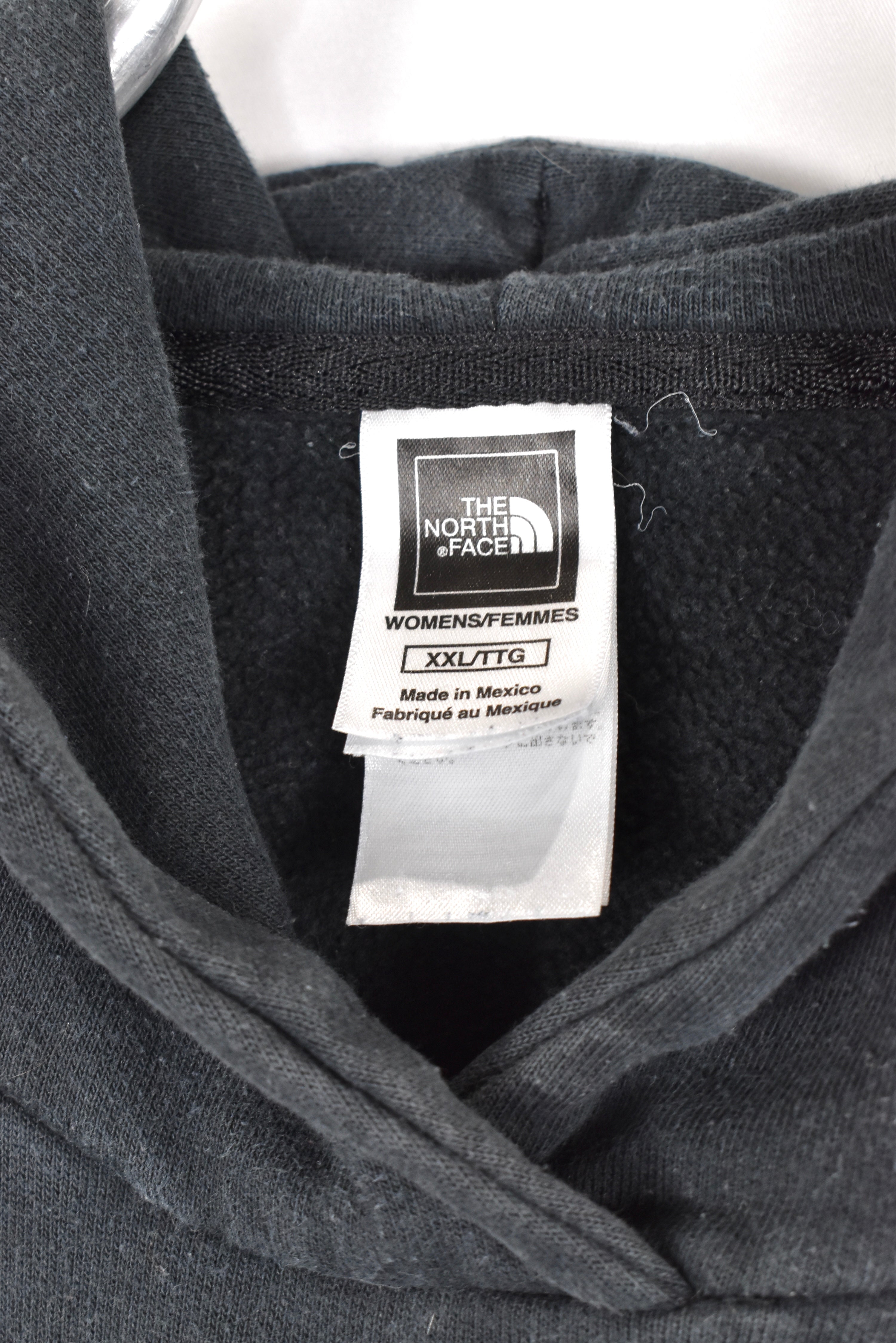 Women's Vintage The North Face hoodie, black graphic sweatshirt - AU XXL THE NORTH FACE