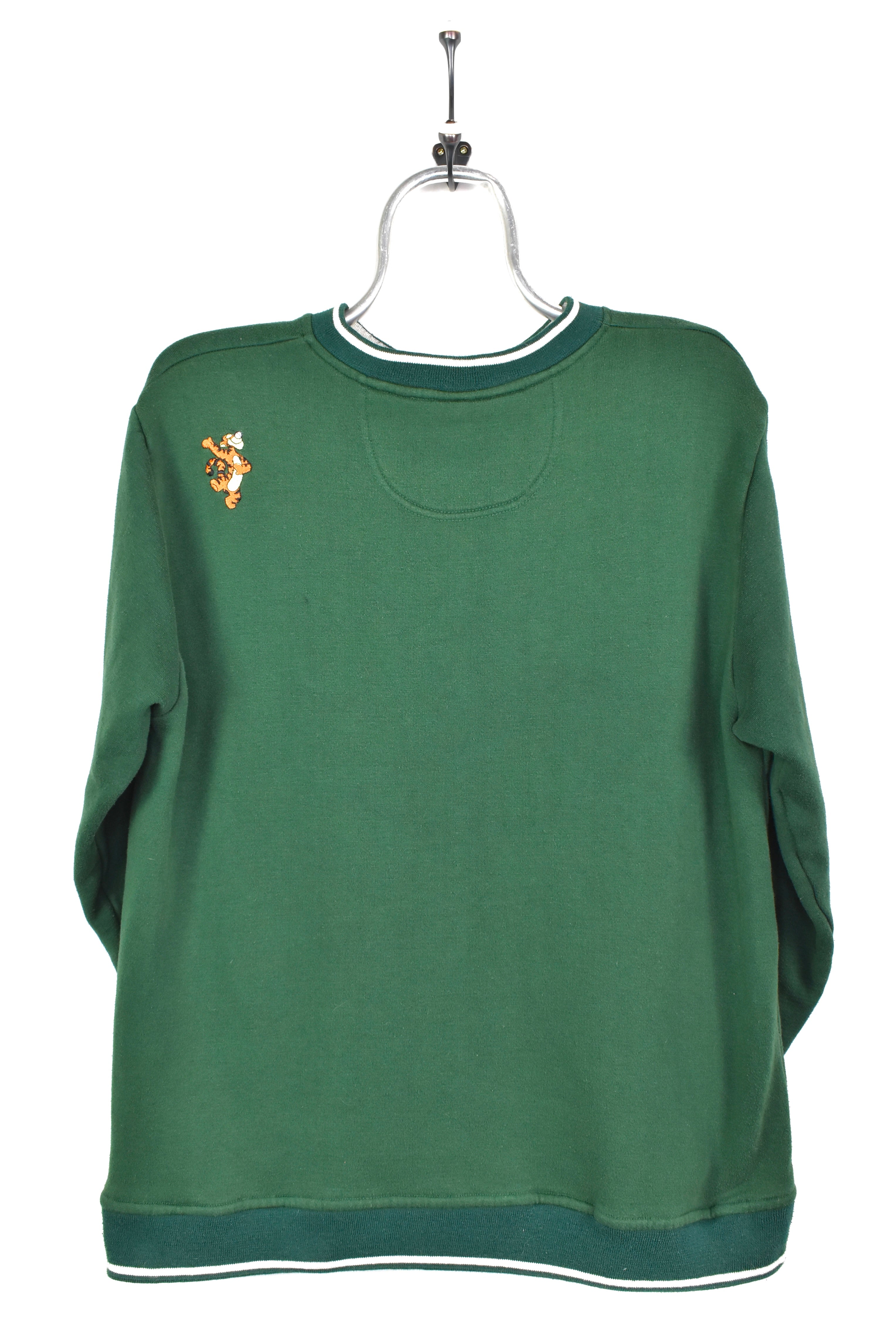 VINTAGE DISNEY TIGGER EMBROIDERED GREEN SWEATSHIRT | LARGE DISNEY / CARTOON
