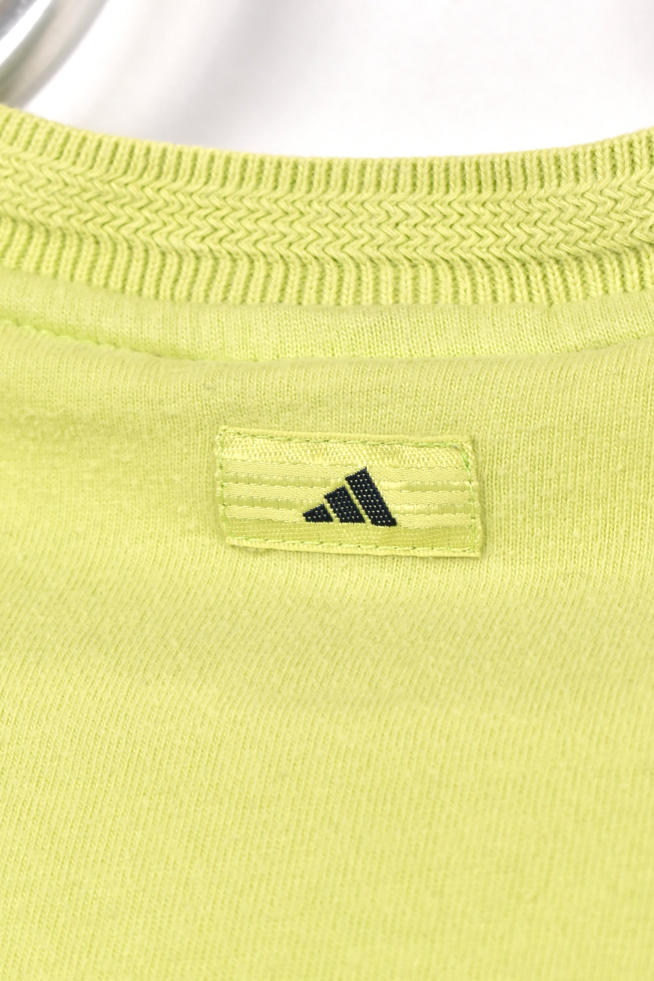 Women's vintage Adidas shirt, green embroidered tee - AU L ADIDAS