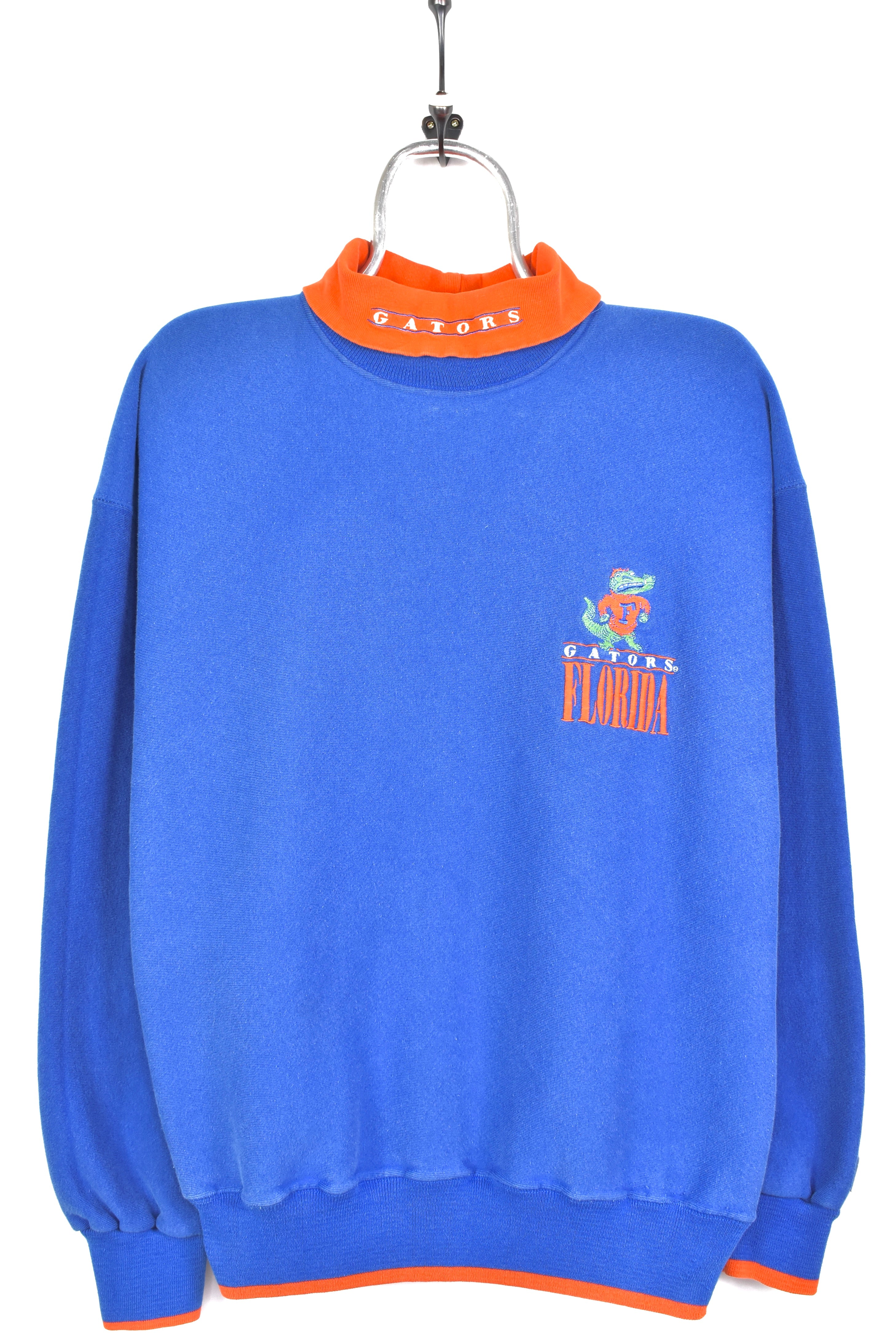 VINTAGE FLORIDA UNIVERSITY EMBROIDERED TURTLE NECK SWEATSHIRT | LARGE COLLEGE