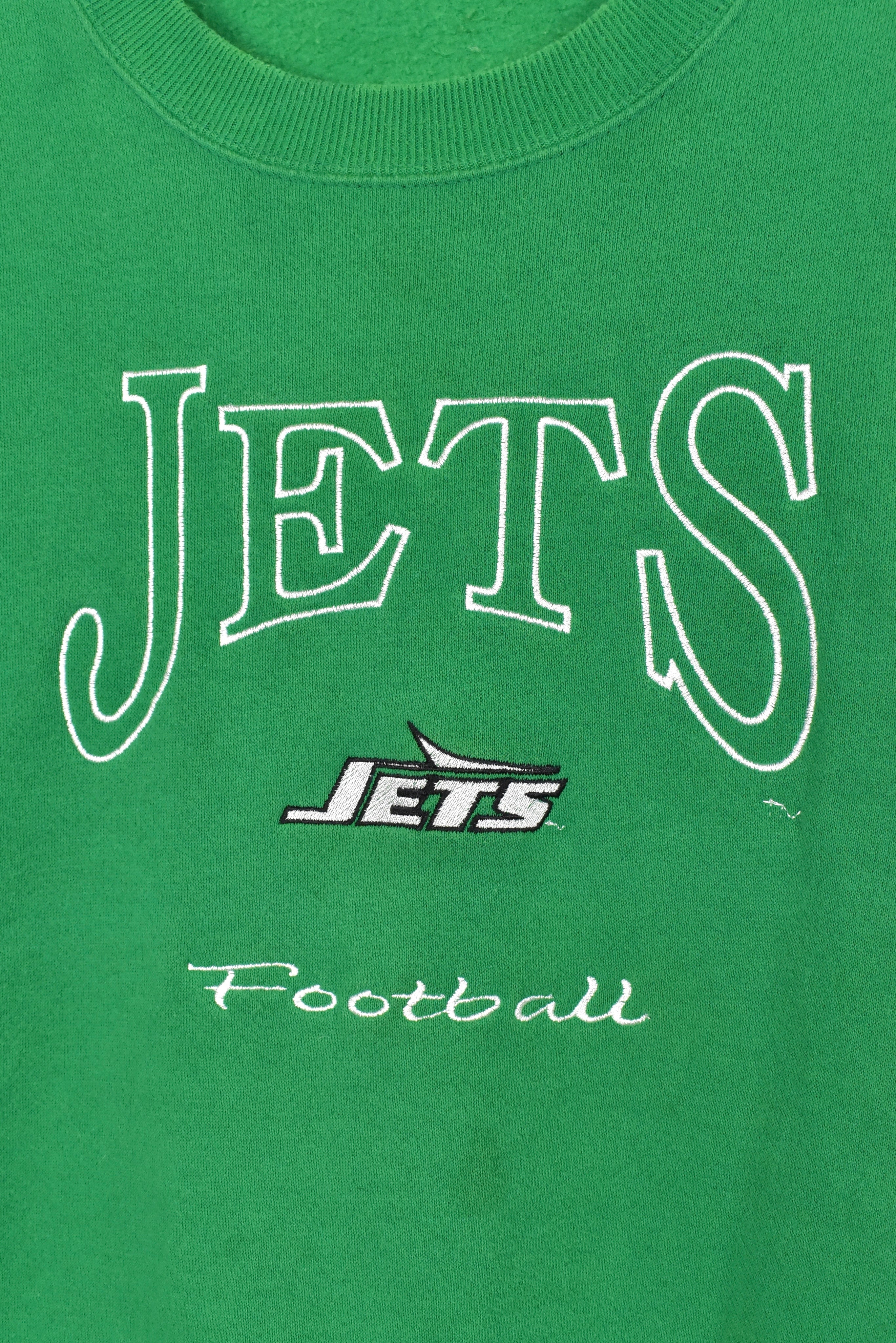 Vintage New York Jets sweatshirt, green NFL embroidered crewneck - XL