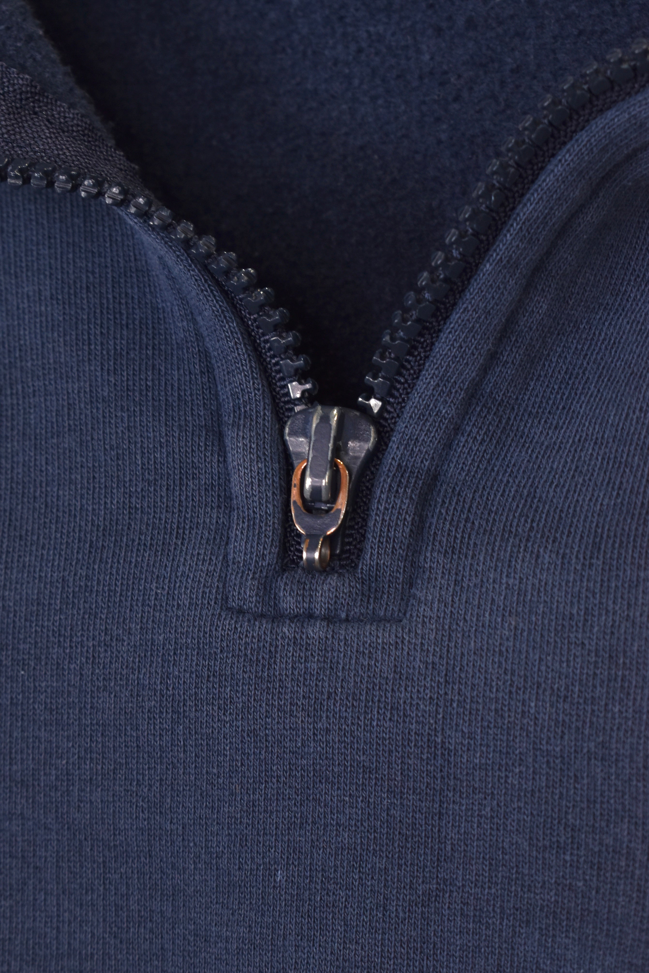 Vintage Fila sweatshirt, navy blue embroidered 1/4 zip jumper - Small