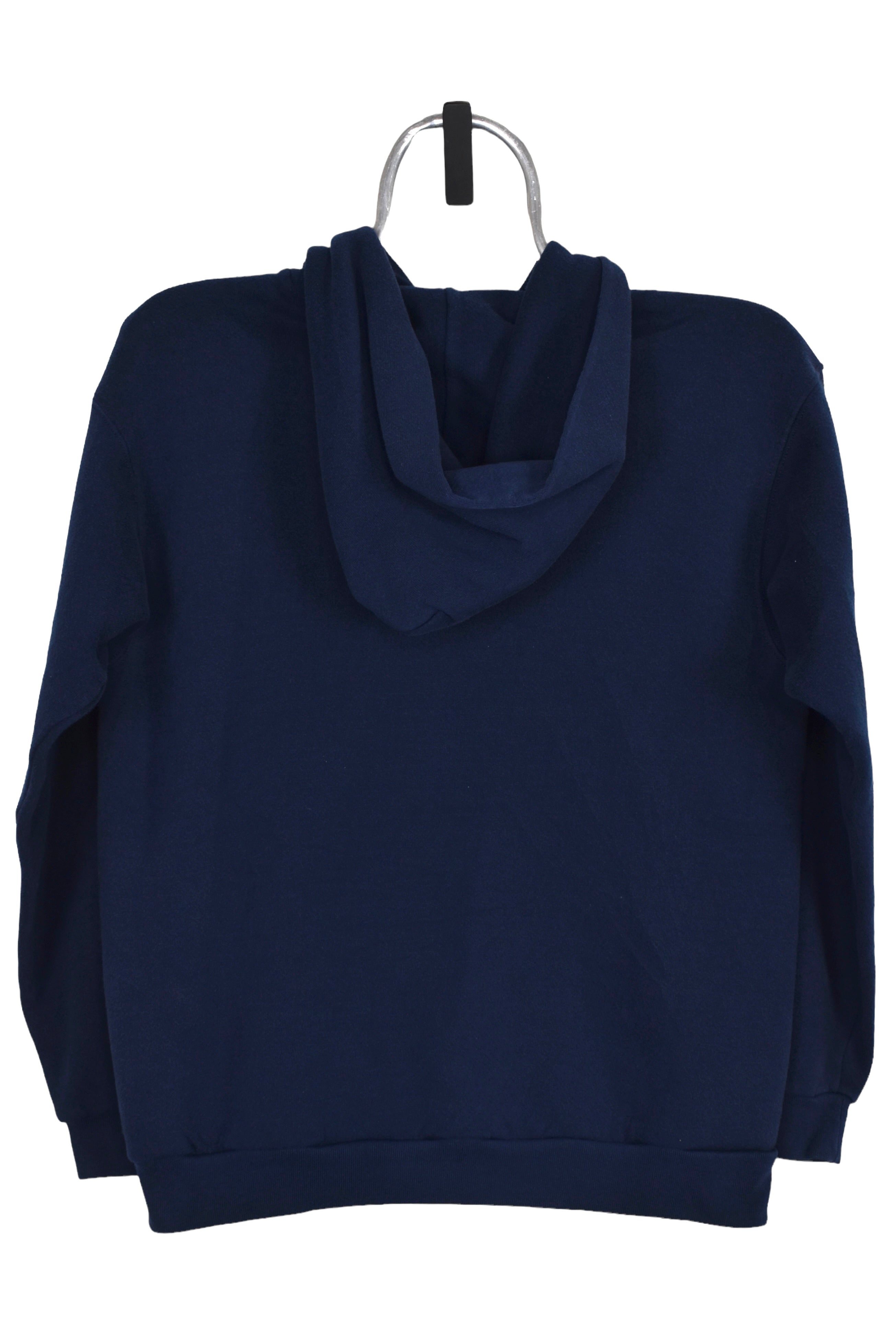Women's vintage Nike hoodie (S), navy embroidered sweatshirt