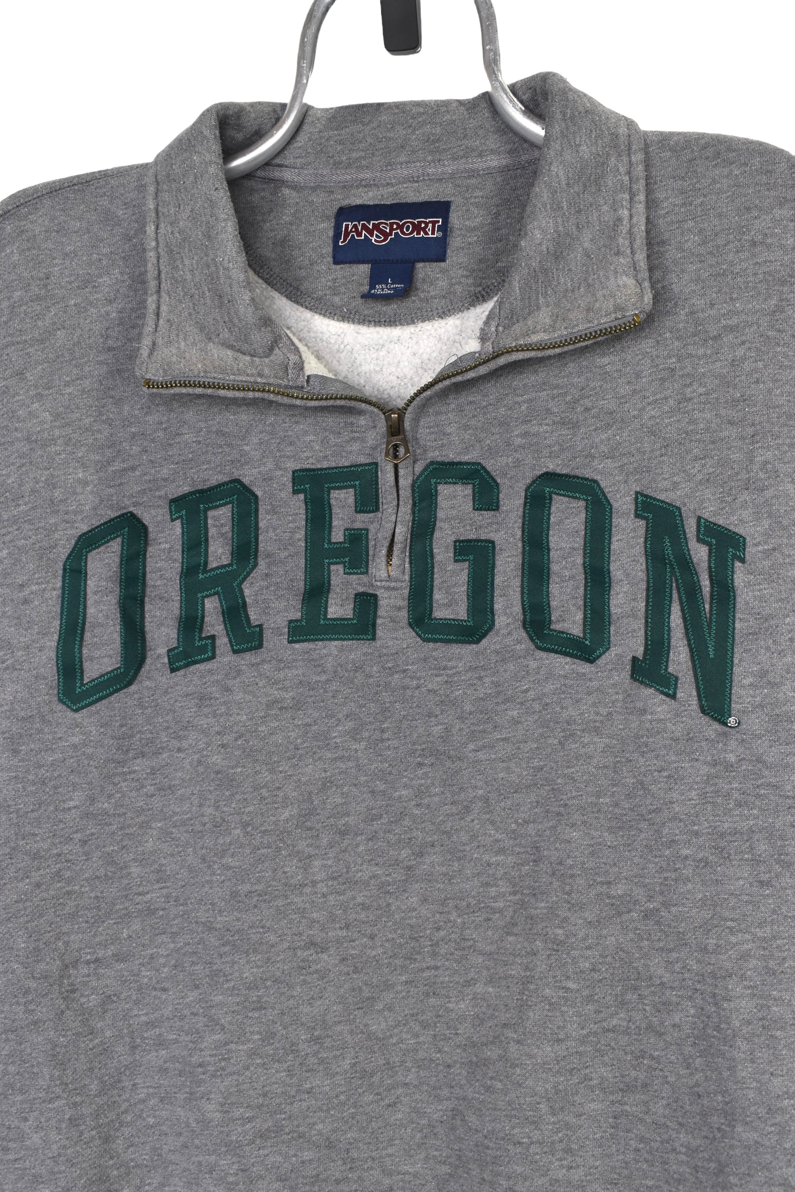 Vintage University of Oregon 1/4 zip (L), grey sweatshirt