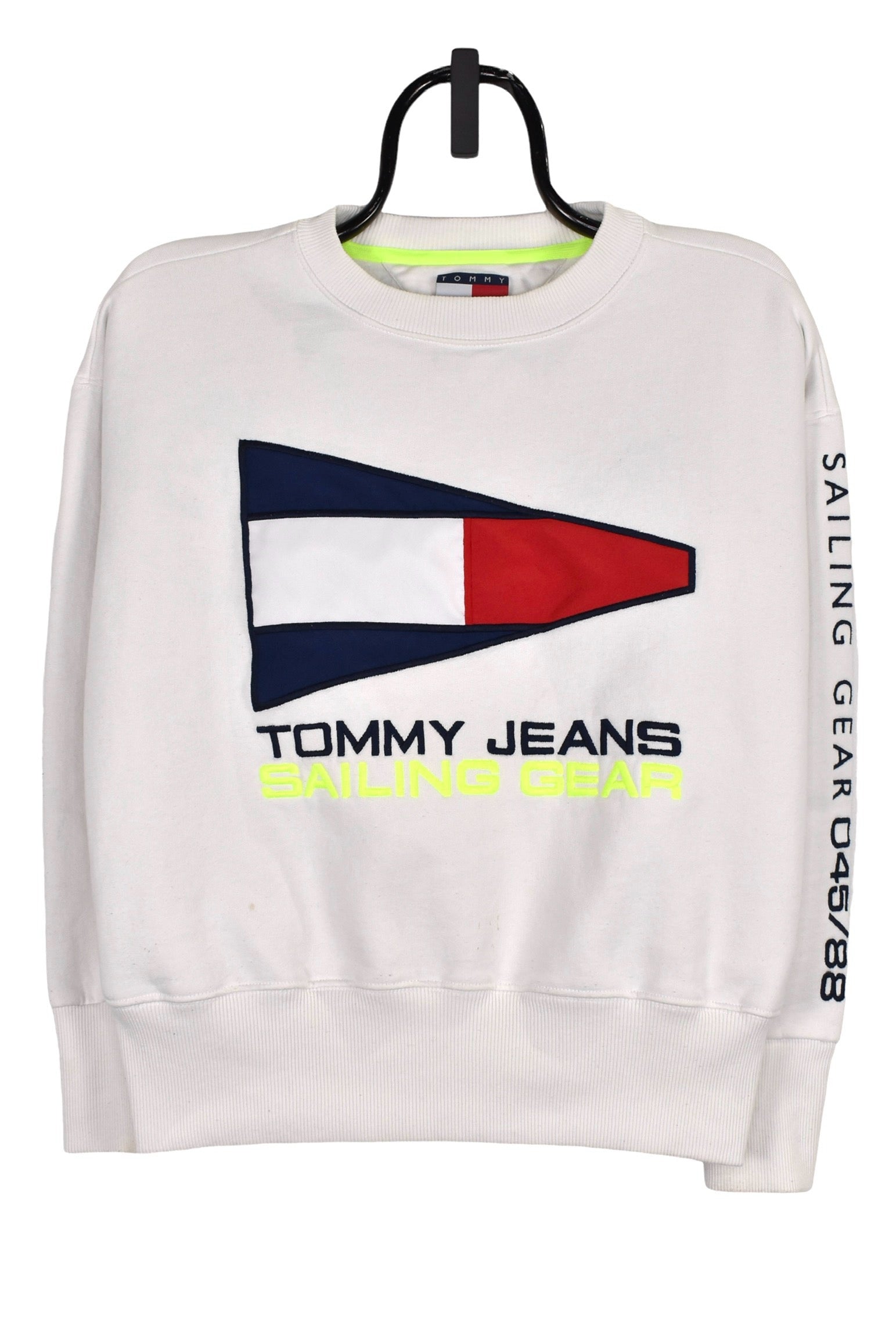 Modern Tommy Hilfiger sweatshirt (S), white embroidered crewneck