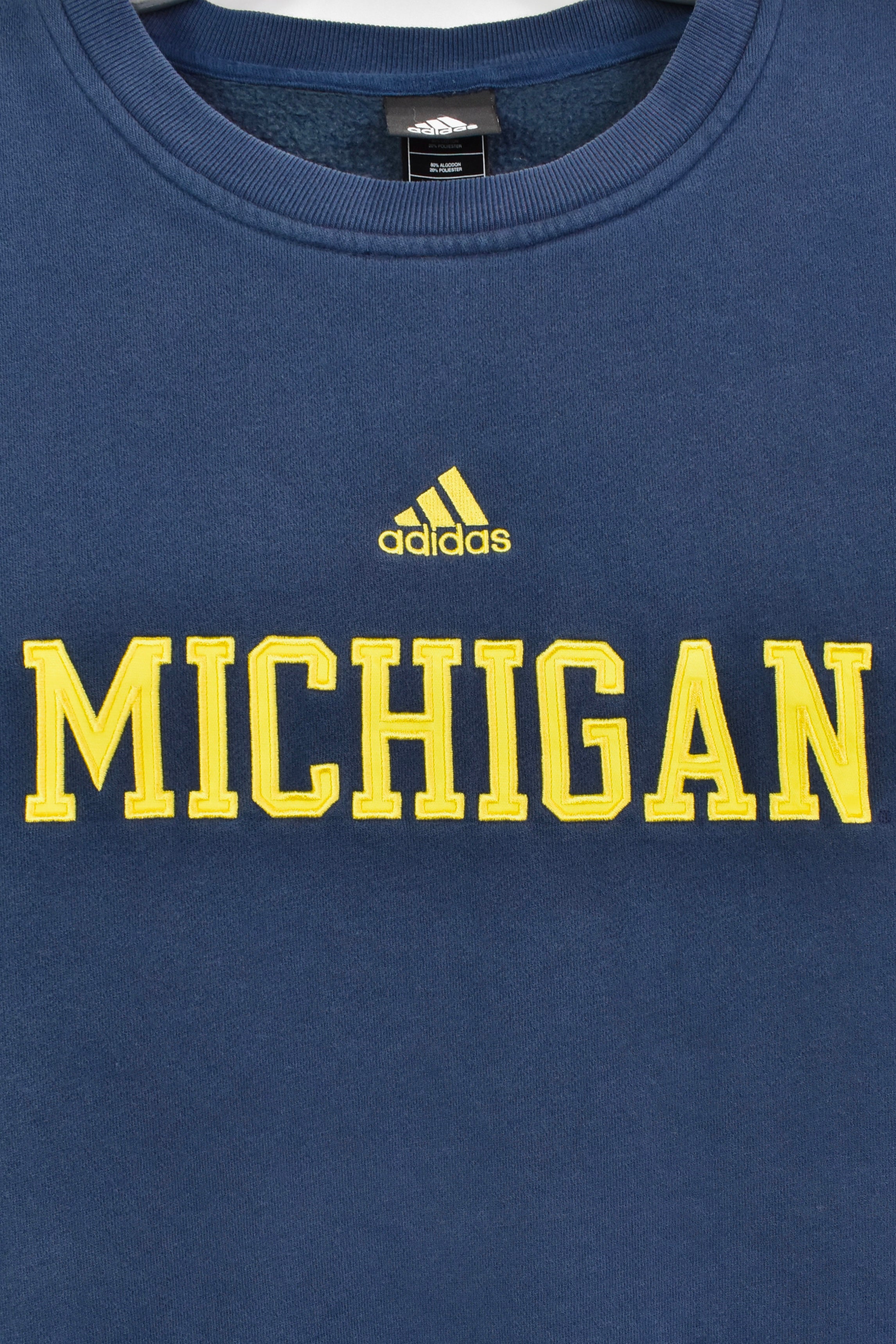 Vintage University of Michigan sweatshirt, Adidas embroidered crewneck - XL, navy blue COLLEGE