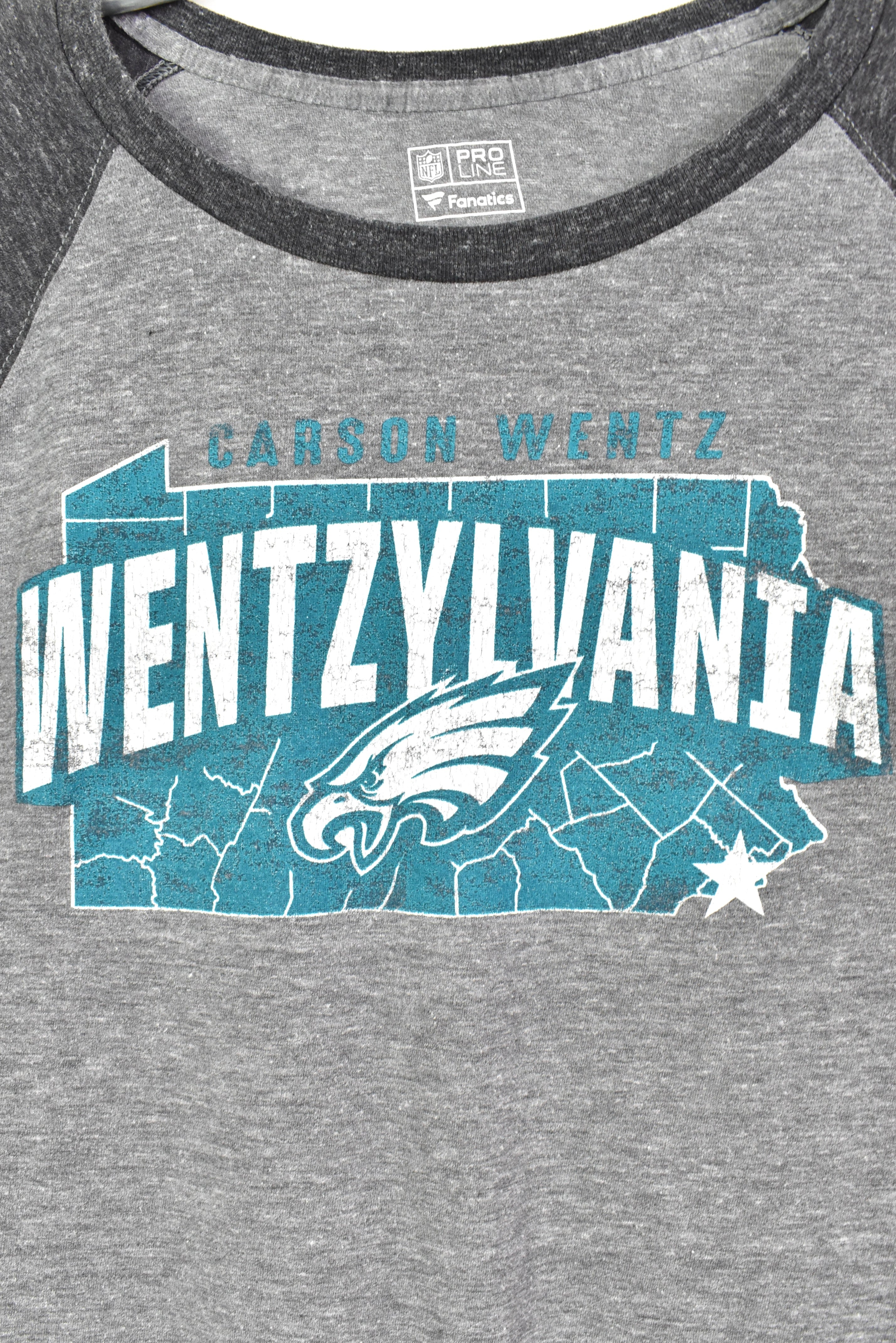 Modern Philadelphia Eagles shirt, NFL graphic long sleeve tee - large, grey PRO SPORT