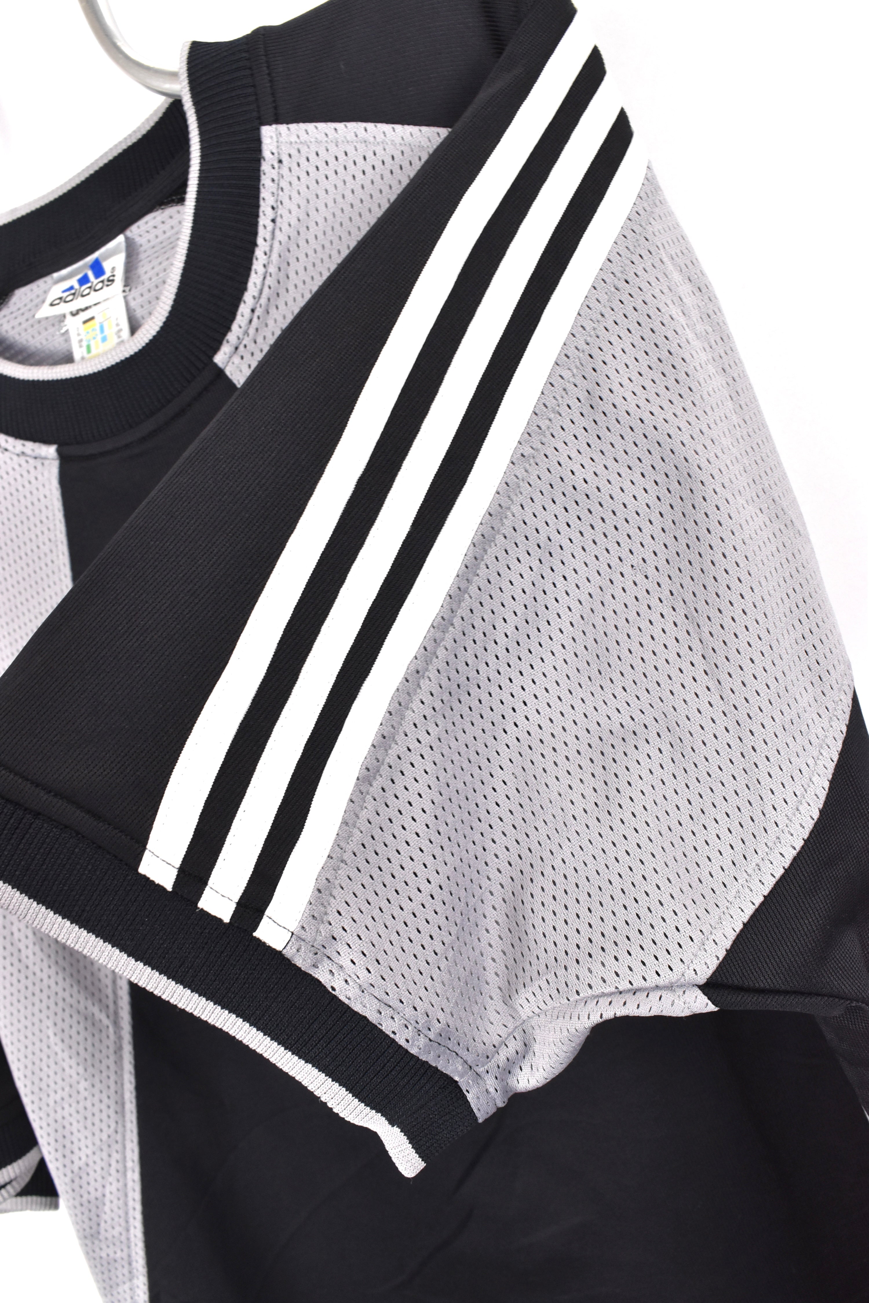 Vintage Adidas shirt, sportswear black embroidered tee - AU XXL ADIDAS