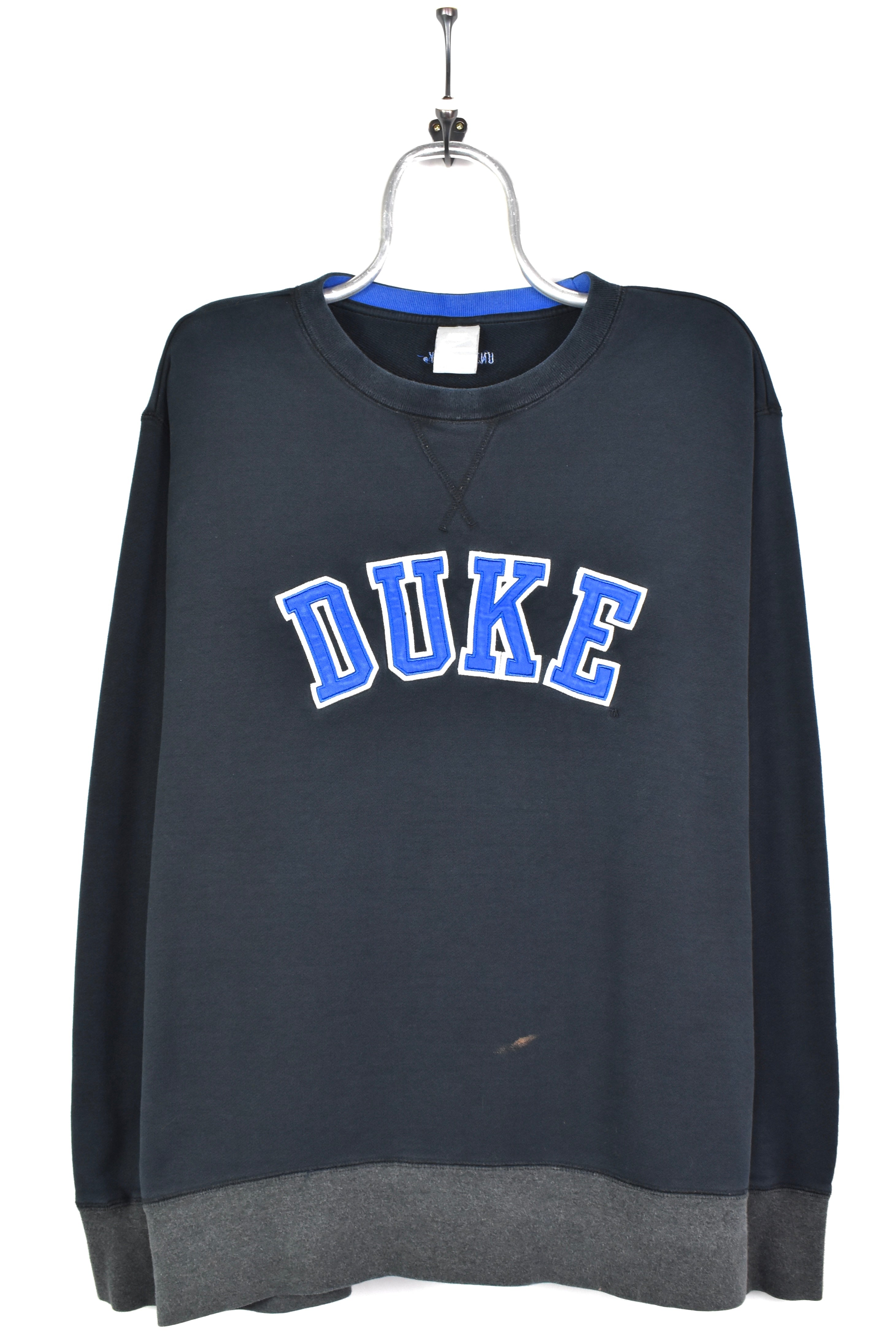 VINTAGE DUKE UNIVERSITY EMBROIDERED BLACK SWEATSHIRT | XXL COLLEGE
