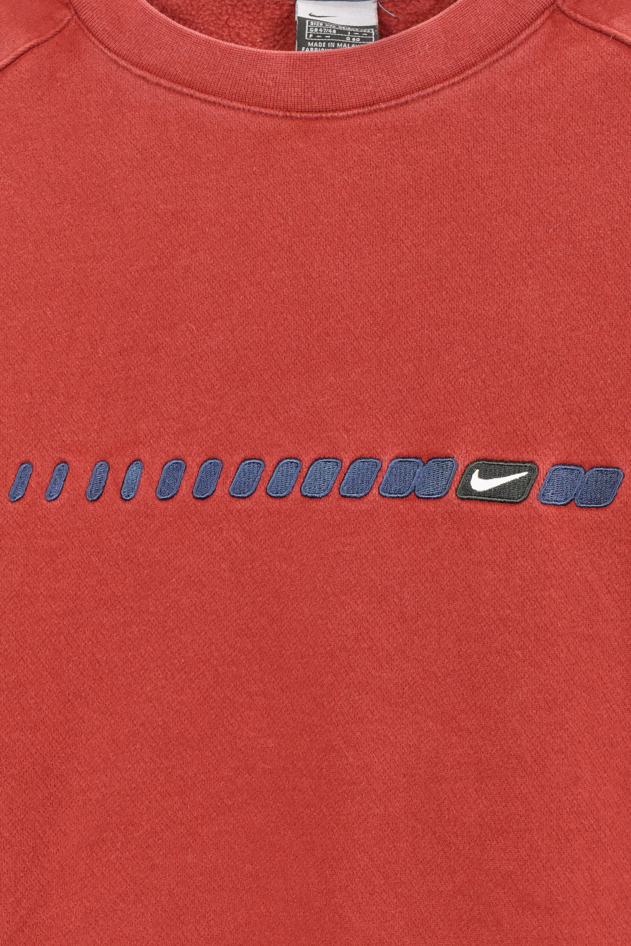 Vintage Nike sweatshirt, embroidered crewneck - XXL, burgundy NIKE