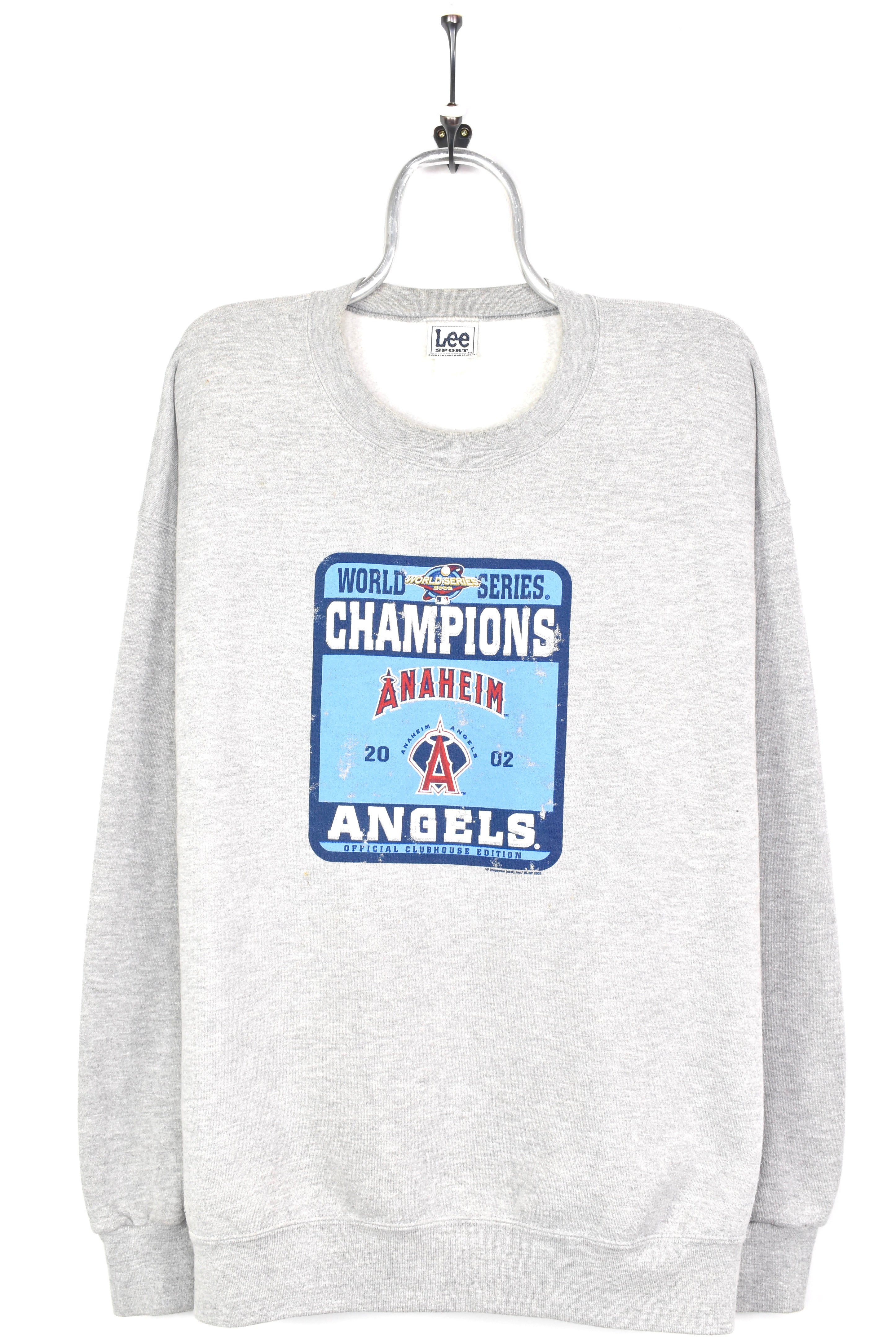 VINTAGE MLB ANAHEIM ANGELS WORLD SERIES GREY SWEATSHIRT | XXL PRO SPORT