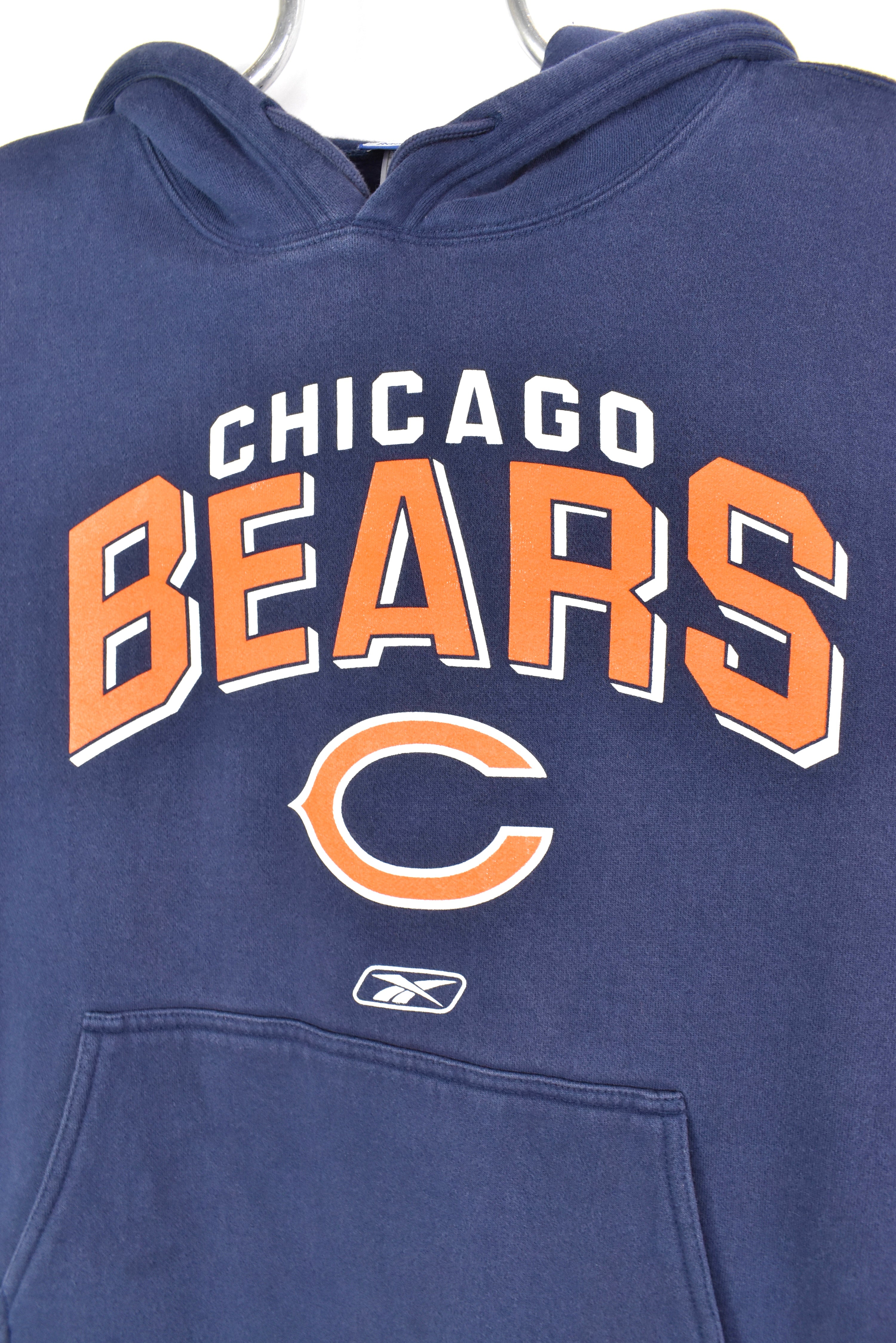 VINTAGE NFL CHICAGO BEARS NAVY HOODIE | LARGE PRO SPORT