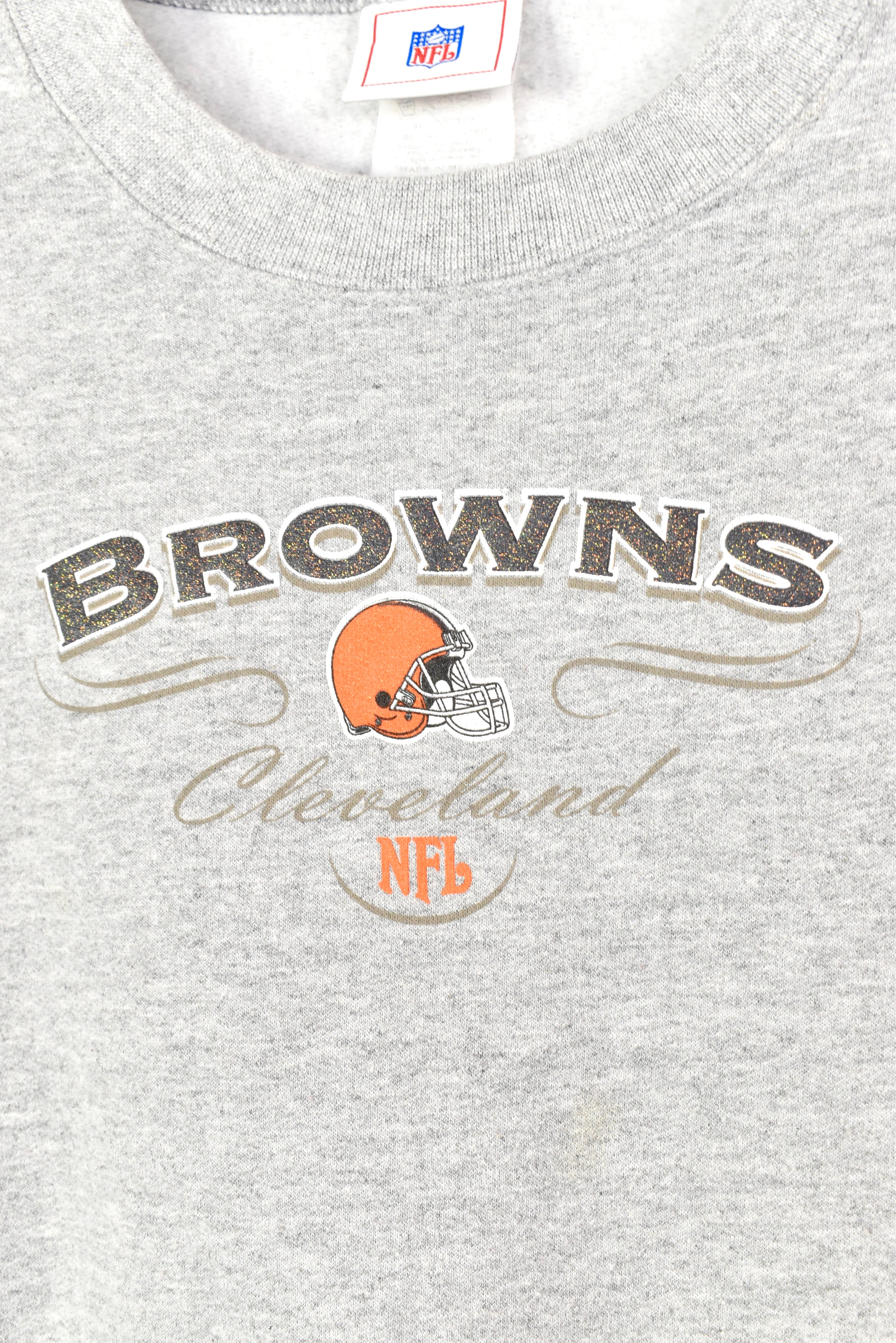 VINTAGE NFL CLEVELAND BROWNS GREY SWEATSHIRT | MEDIUM PRO SPORT