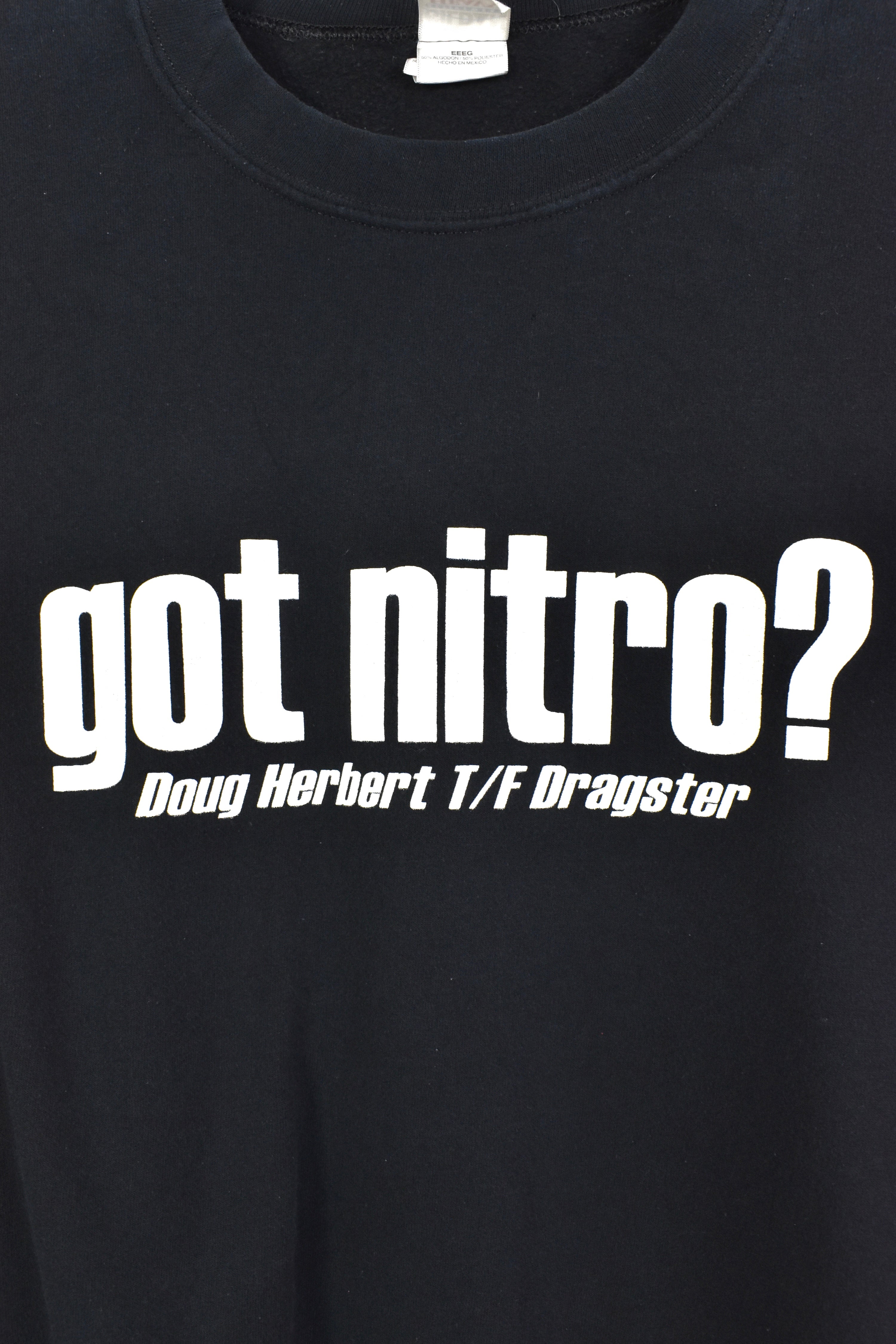 Vintage Drag Racing Doug Herbert black sweatshirt | XXXL NASCAR / RACING