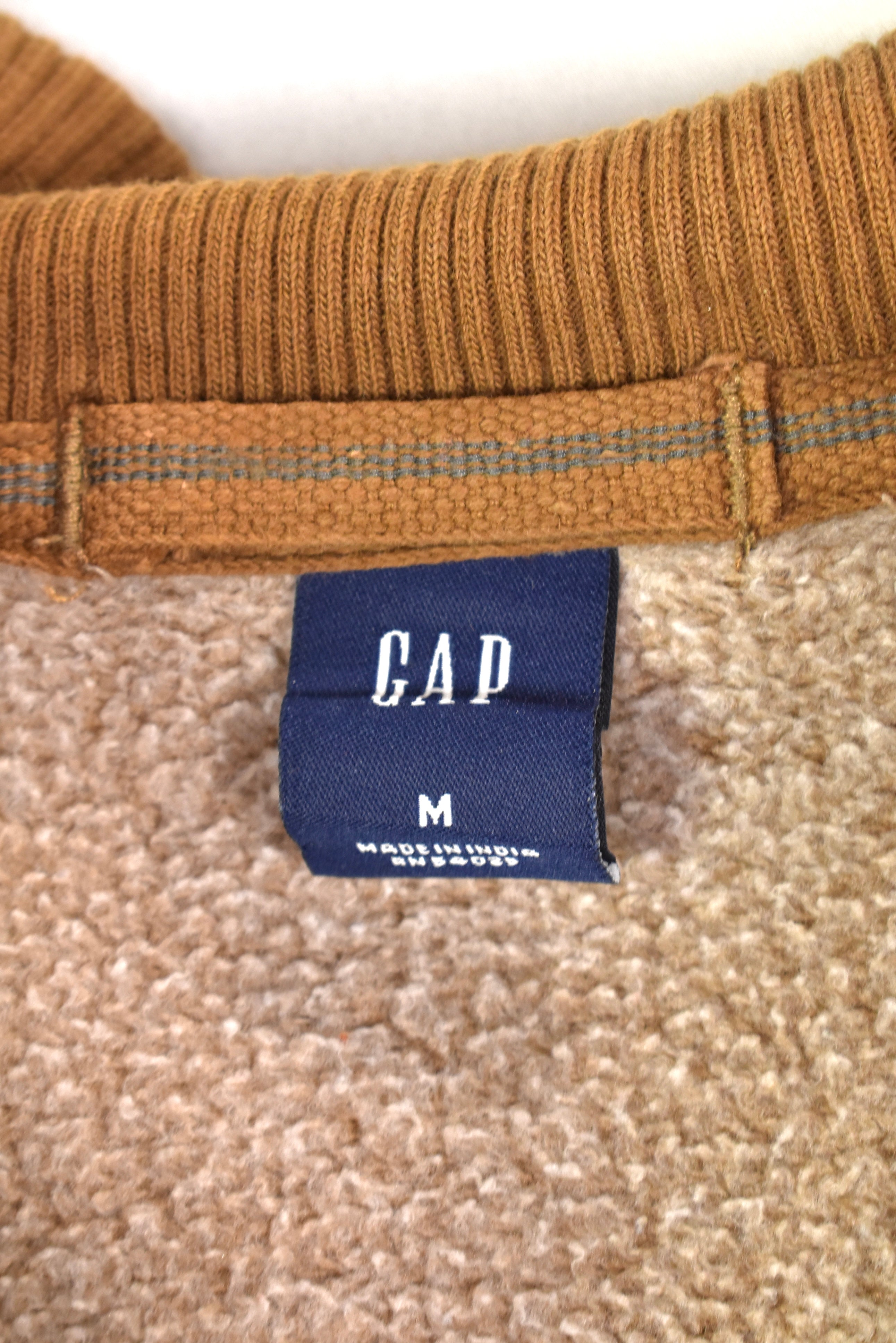 Vintage Gap hoodie, long sleeve brown 1/4 zip sweatshirt - AU M GAP