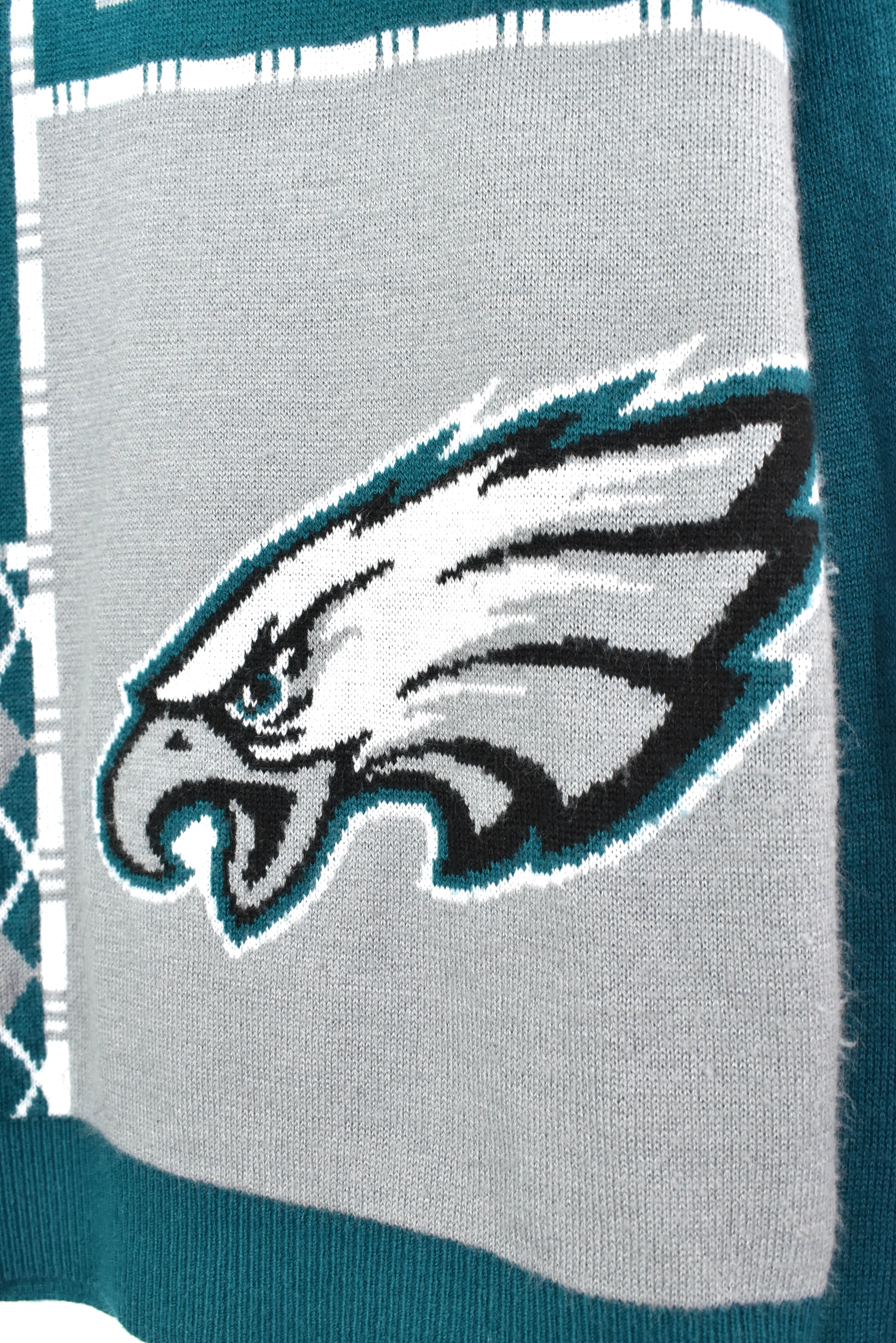 Modern Philadelphia eagles sweatshirt, Christmas graphic knit crewneck  - large, green PRO SPORT