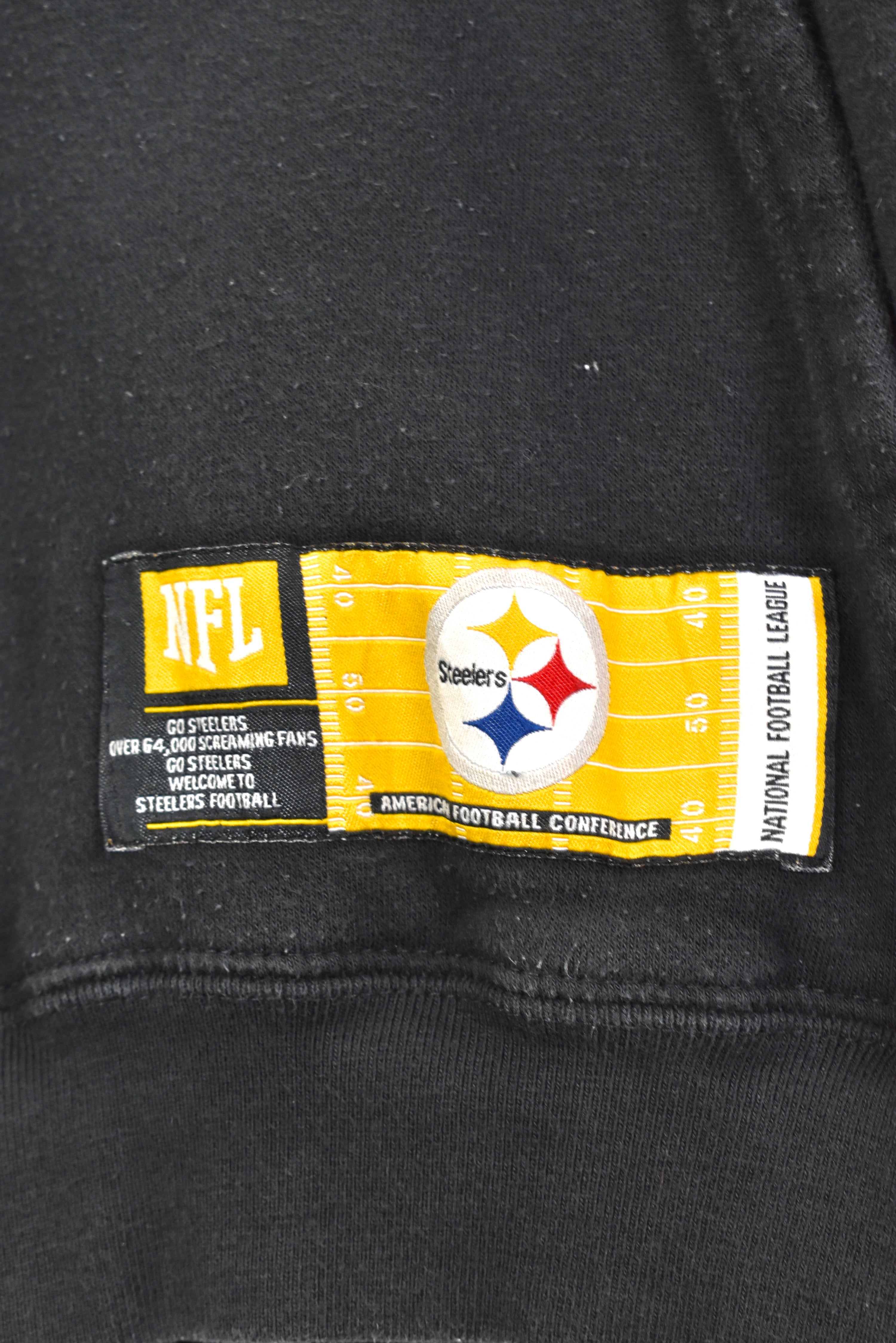 Vintage Pittsburgh Steelers hoodie, NFL long sleeve embroidered sweatshirt - XL, black PRO SPORT
