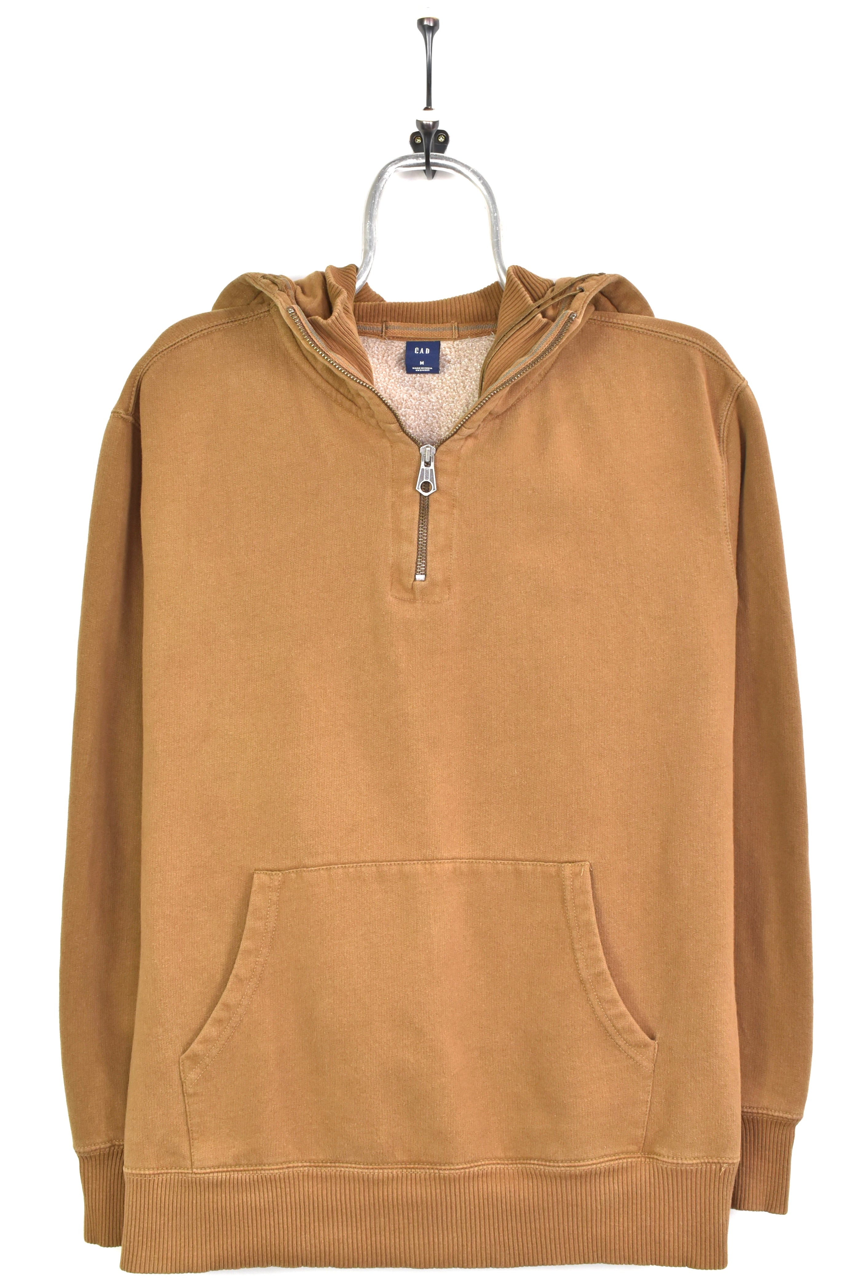 Vintage Gap hoodie, long sleeve brown 1/4 zip sweatshirt - AU M GAP