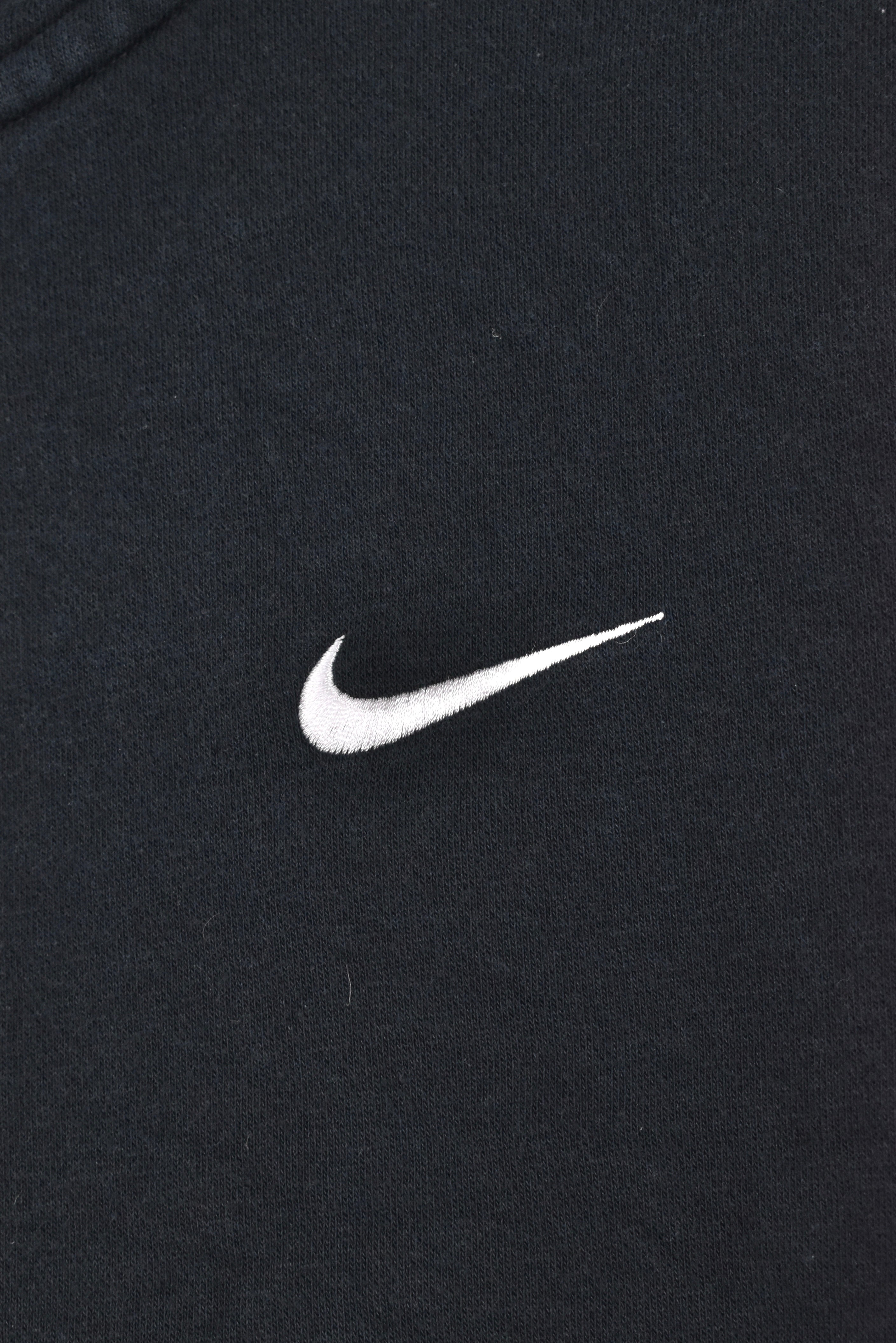 Vintage Nike hoodie, black embroidered sweatshirt - AU Large NIKE