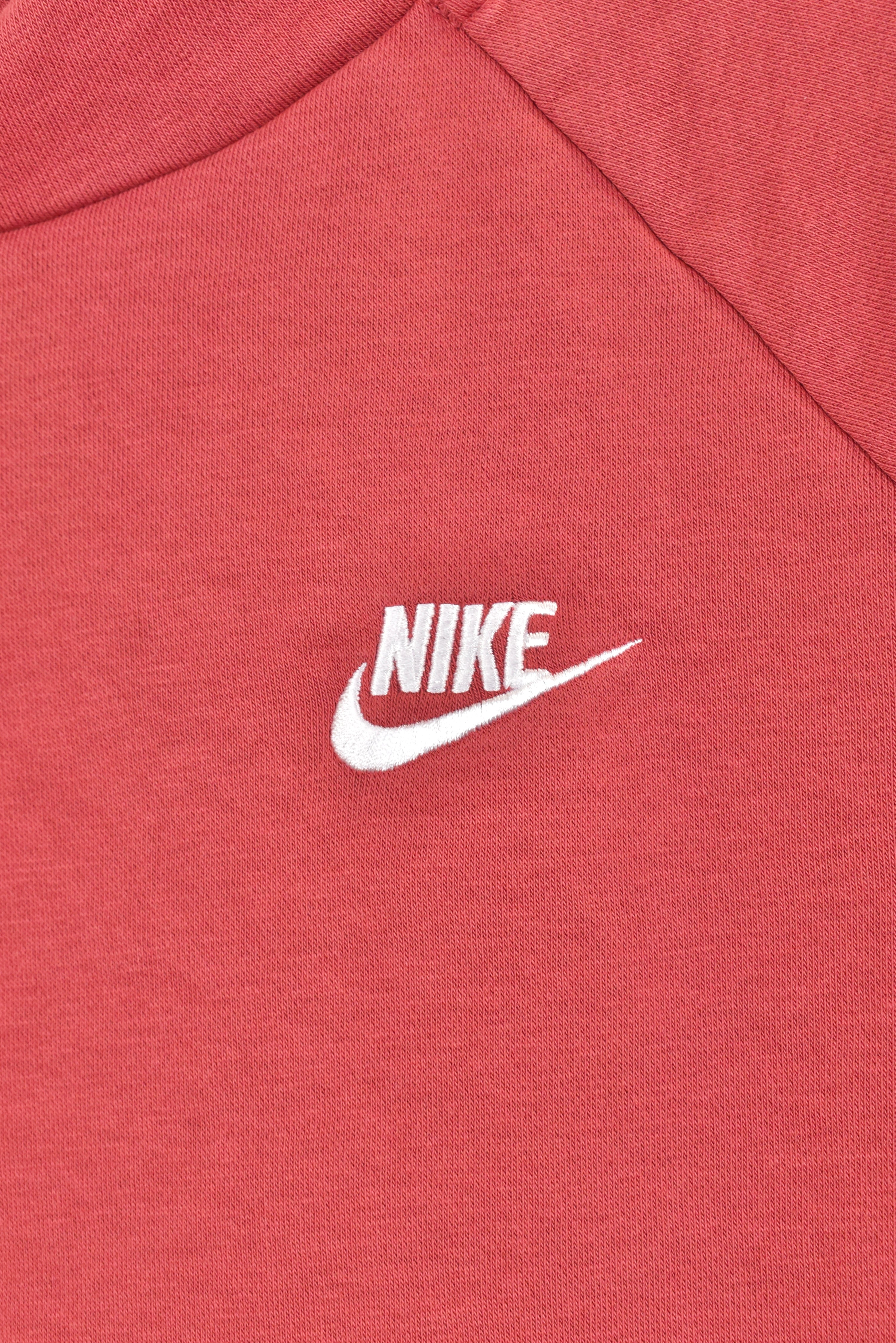 Vintage Nike hoodie, red embroidered sweatshirt - AU Medium NIKE