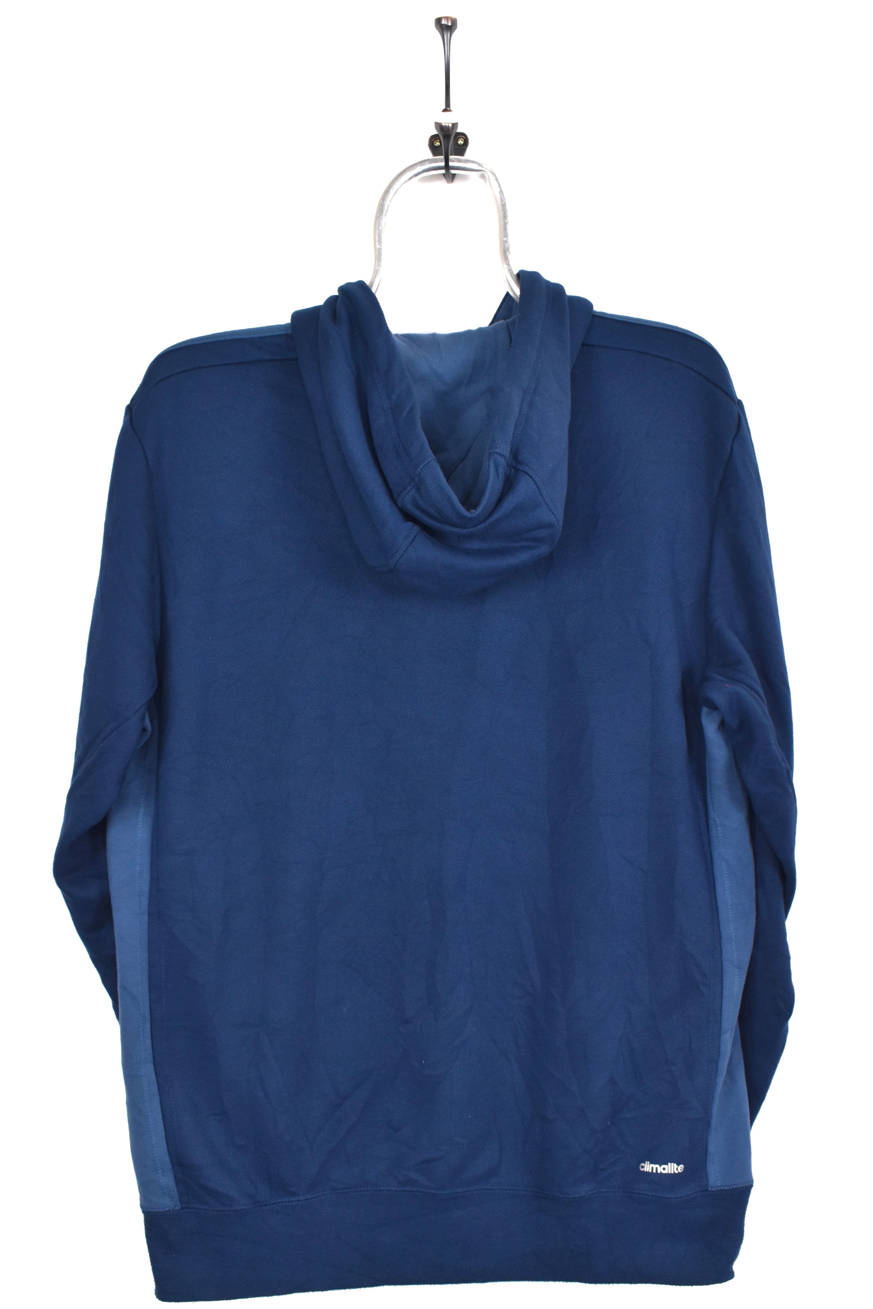 Modern Adidas hoodie, navy blue graphic sweatshirt - AU Medium ADIDAS