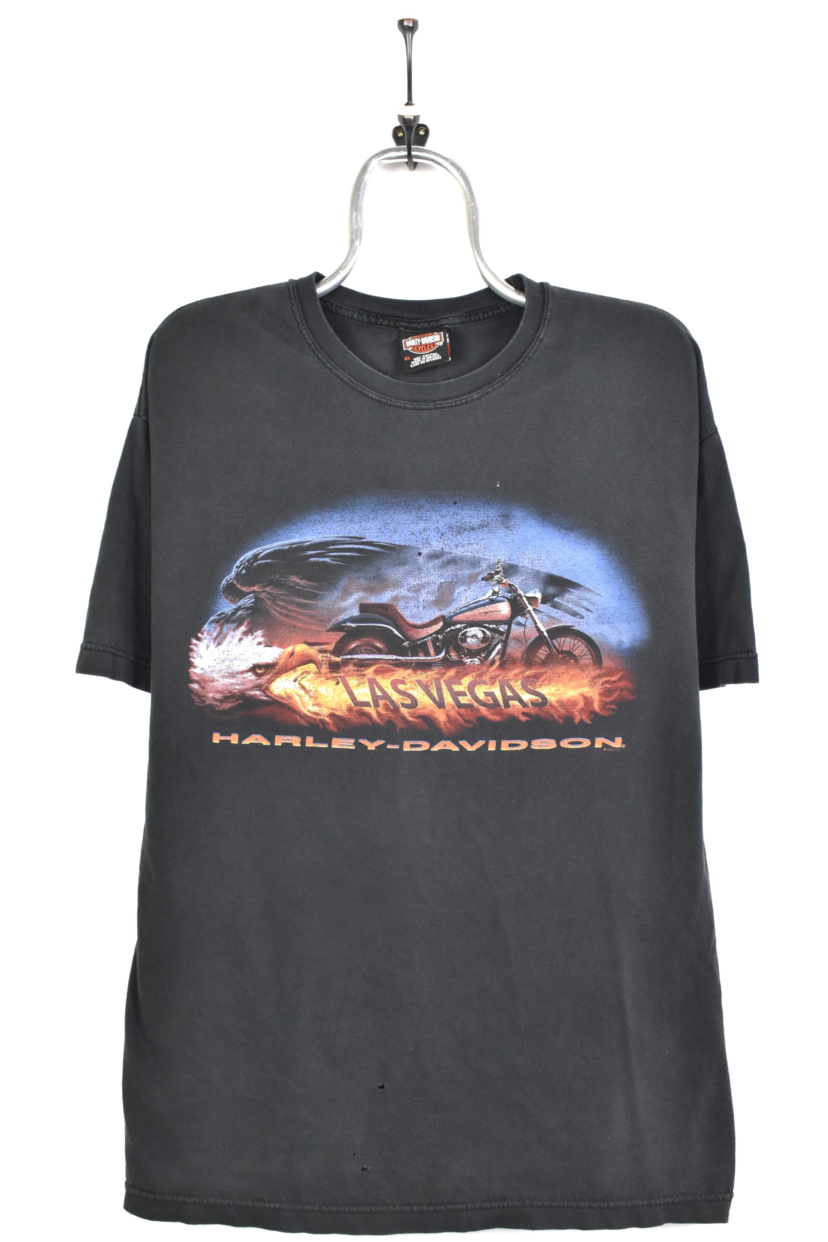 Vintage Harley Davidson shirt, 2002 black graphic tee - AU L HARLEY DAVIDSON