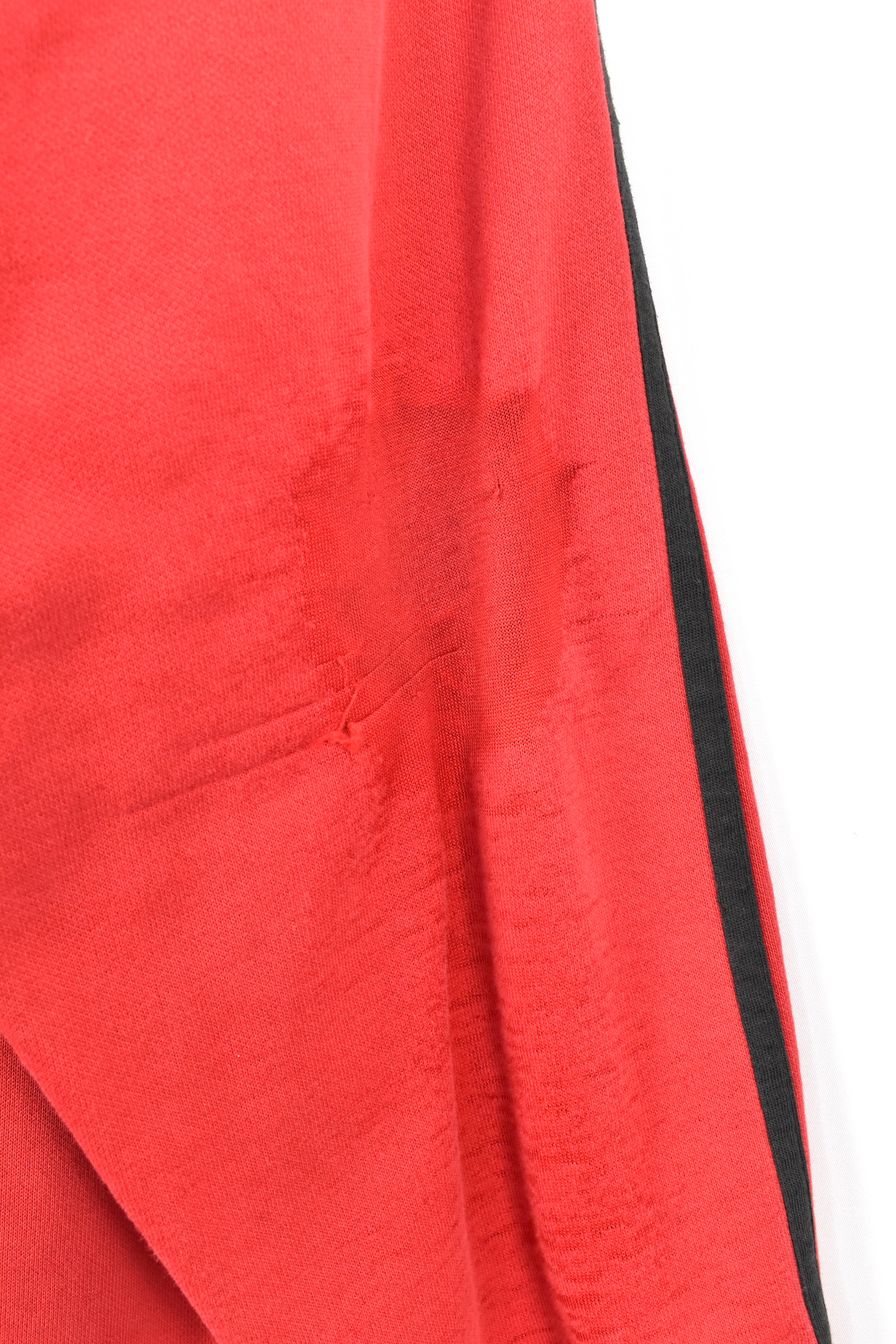 VINTAGE ADIDAS EMBROIDERED RED HOODIE | XXL ADIDAS