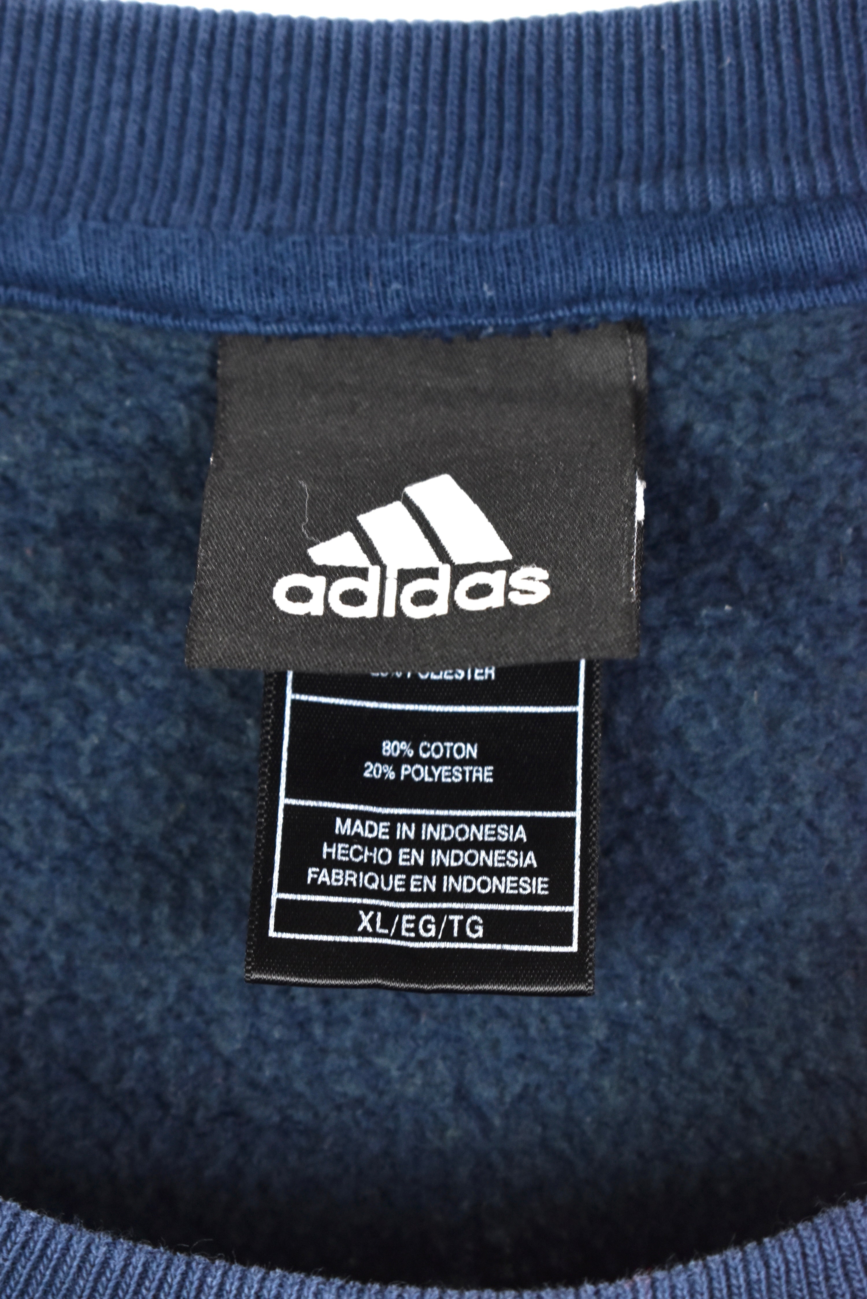 Vintage University of Michigan sweatshirt, Adidas embroidered crewneck - XL, navy blue COLLEGE