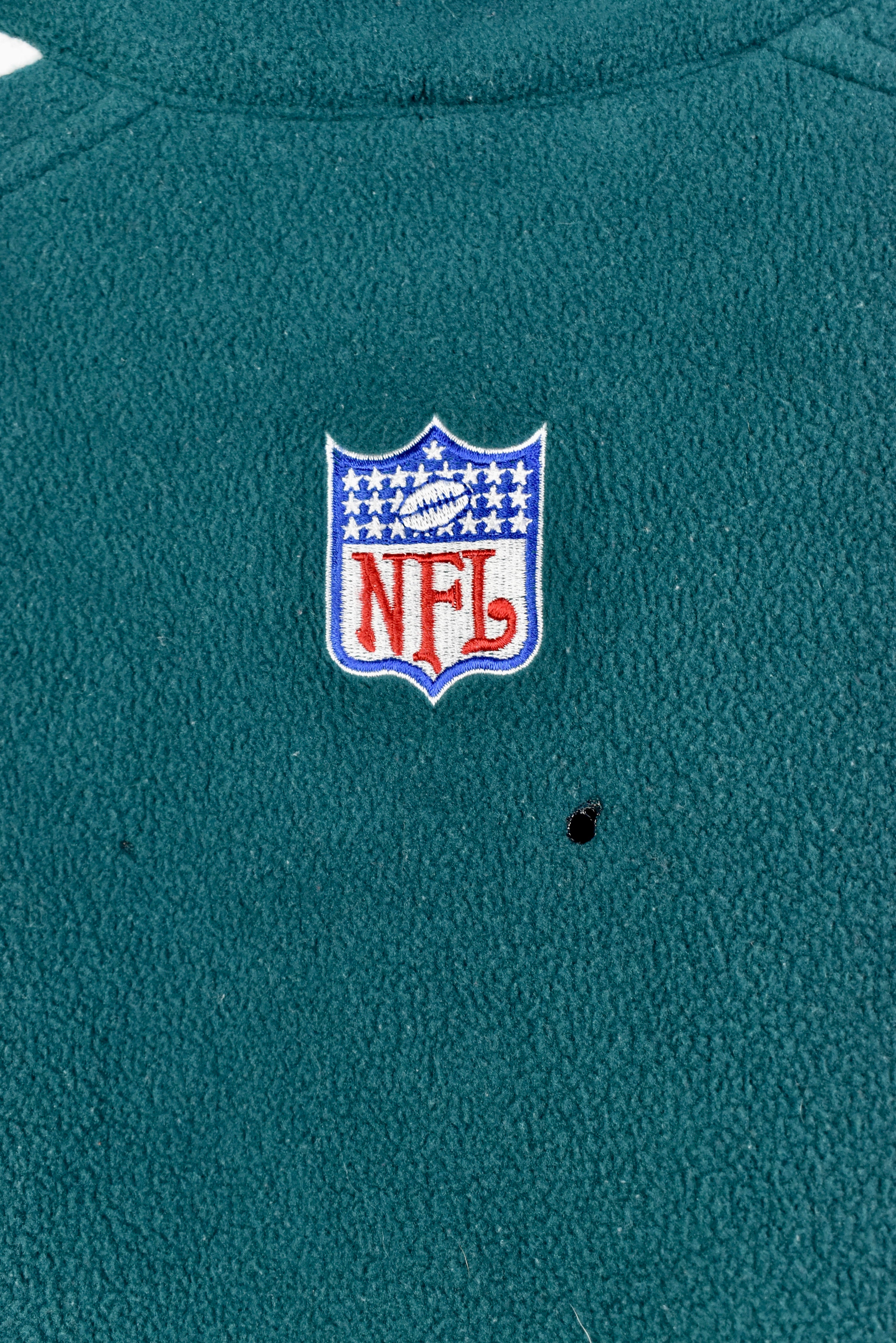 Vintage Philadelphia Eagles fleece, NFL 1/4 zip embroidered sweatshirt - XXXXL, green PRO SPORT