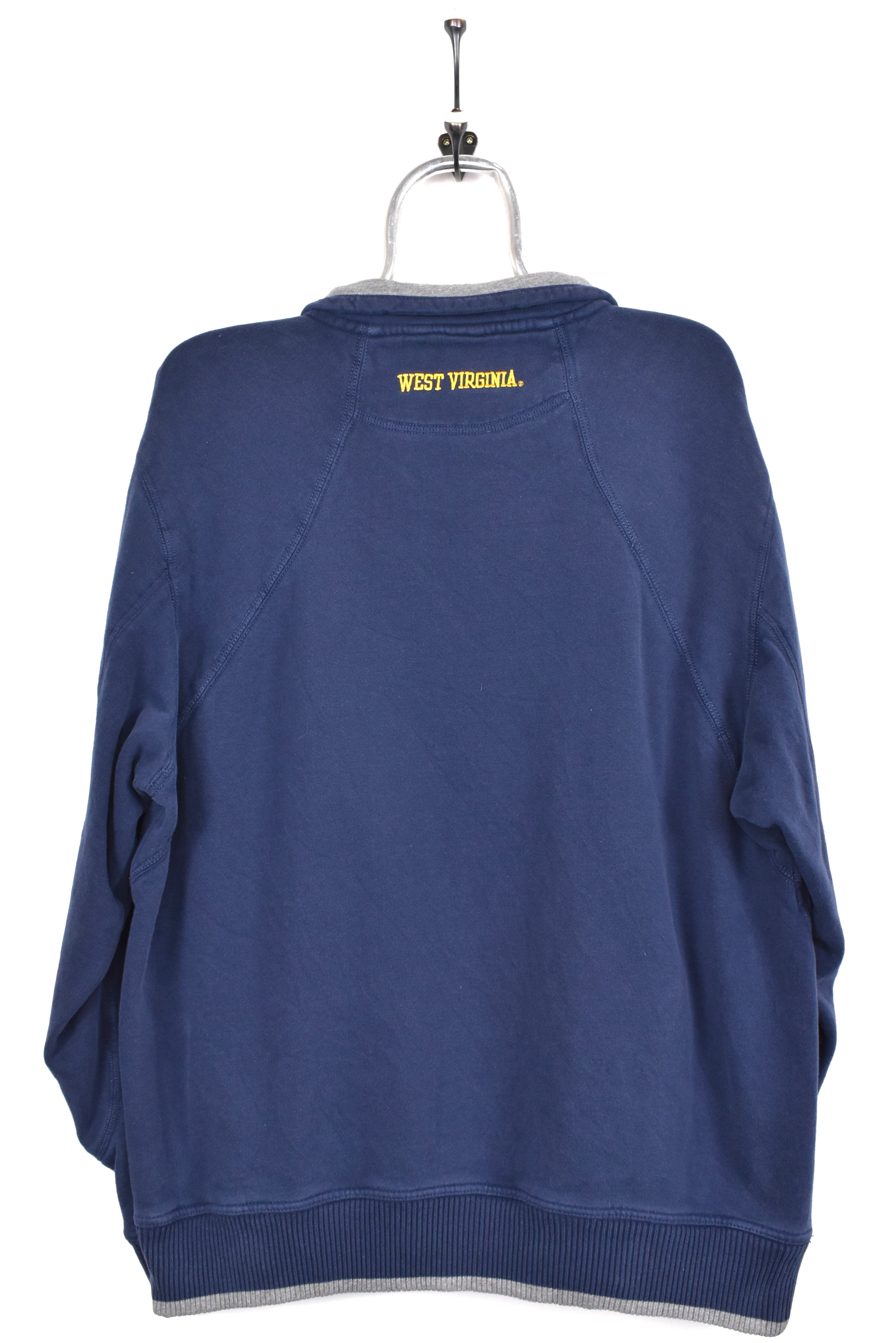 Vintage West Virginia University sweatshirt, blue 1/4 zip embroidered jumper - AU L COLLEGE