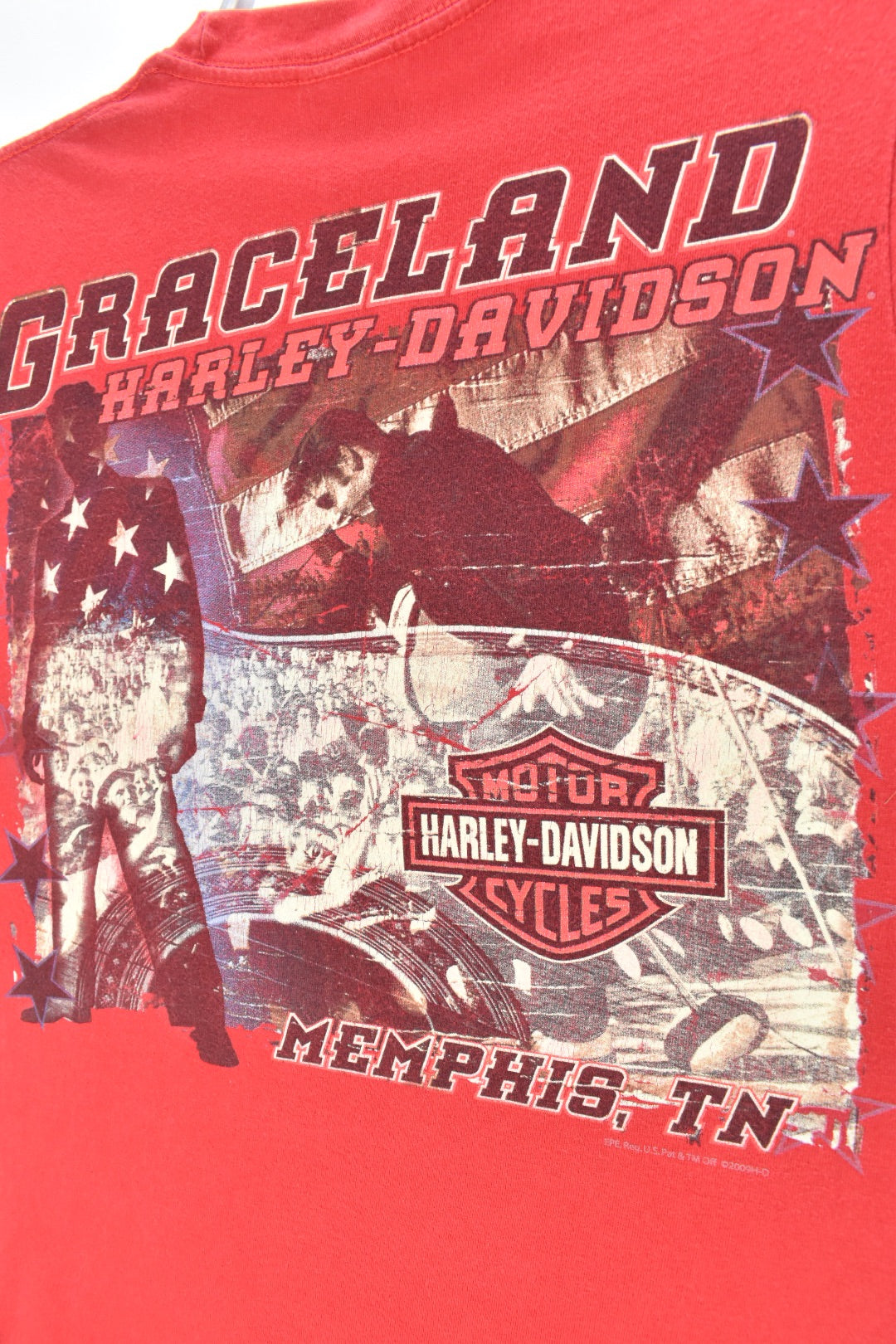 VINTAGE HARLEY DAVIDSON RED T-SHIRT | SMALL HARLEY DAVIDSON